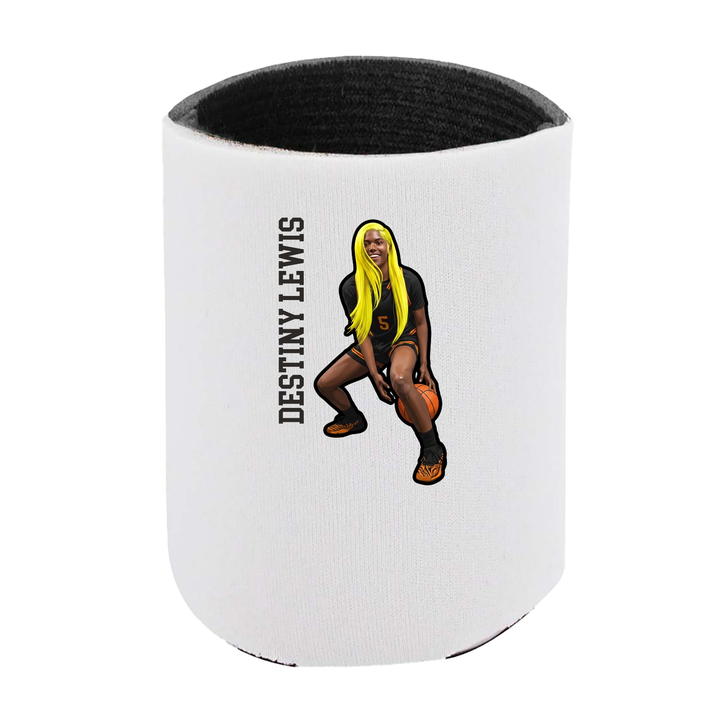 Can Holder — Name Vertical in White