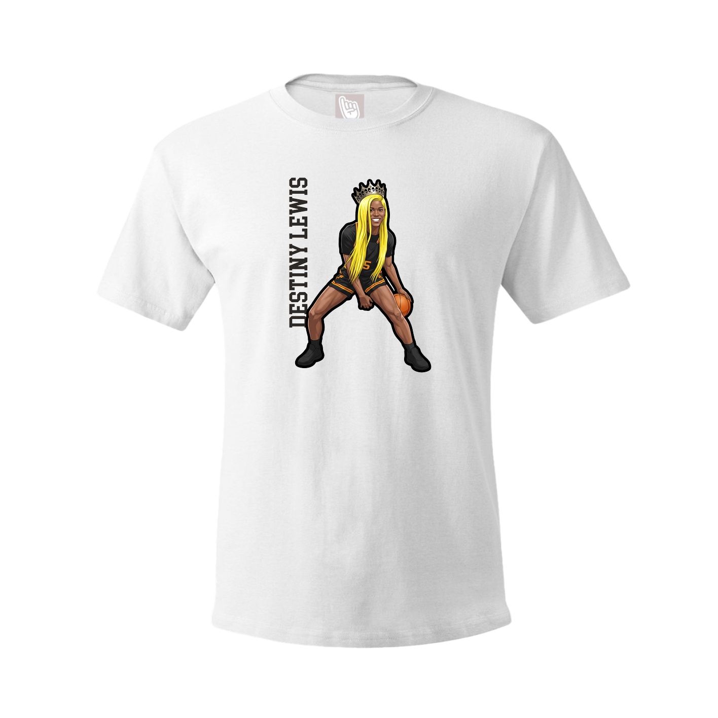 Tee — Name Vertical in White