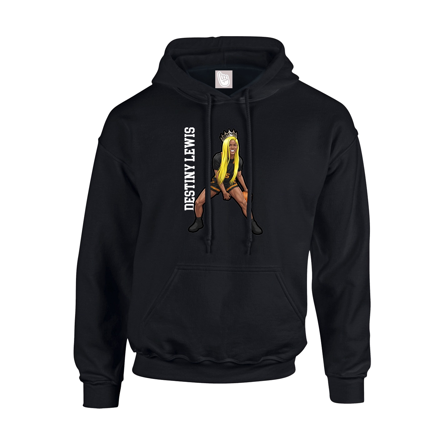 Hoodie — Name Vertical in Black