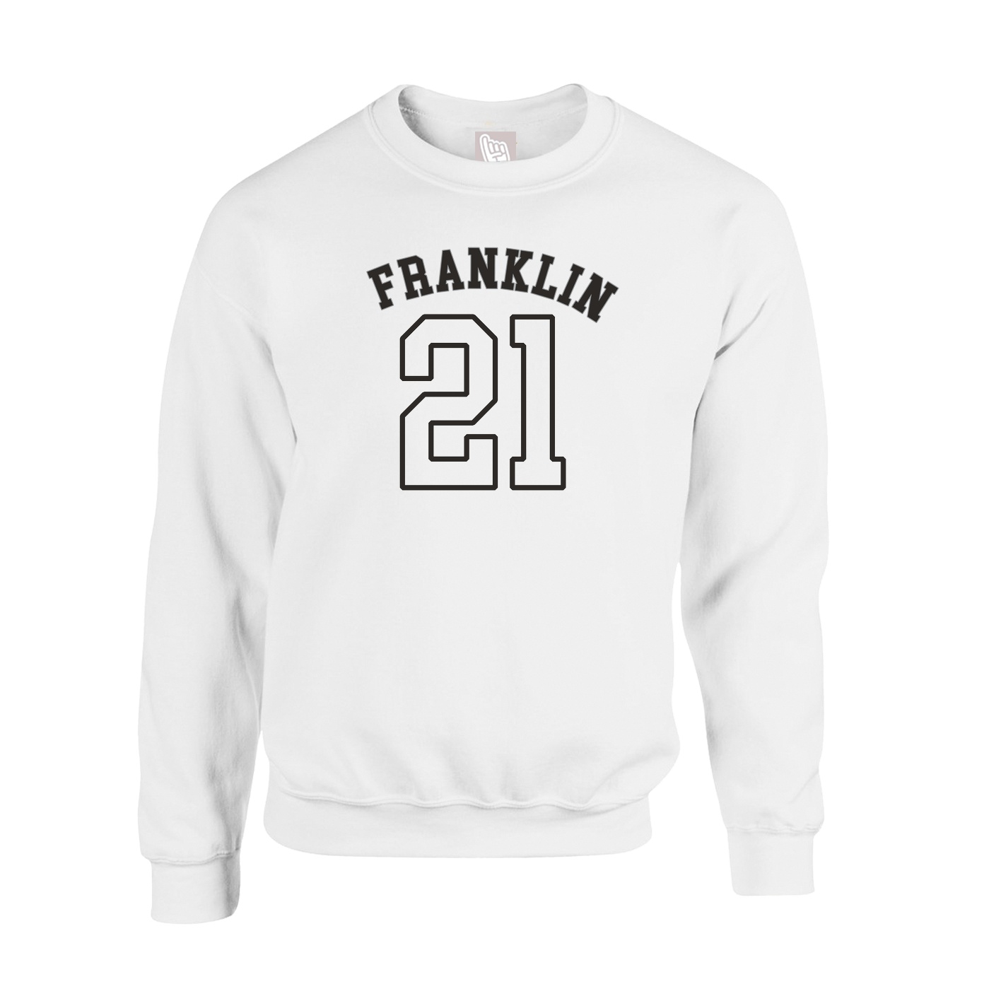 Fleece Crew — Shirsey Arch in White