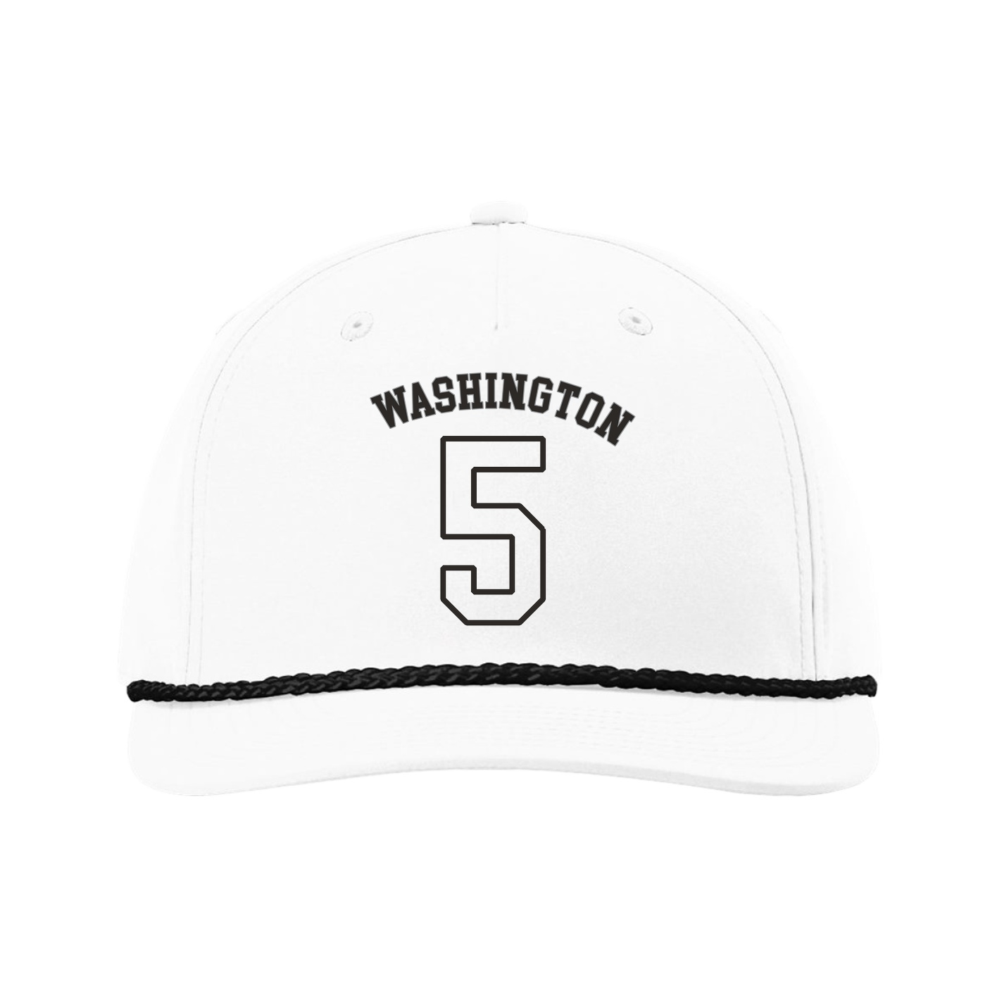 Five-Panel Classic Rope Cap — Shirsey Arch in White