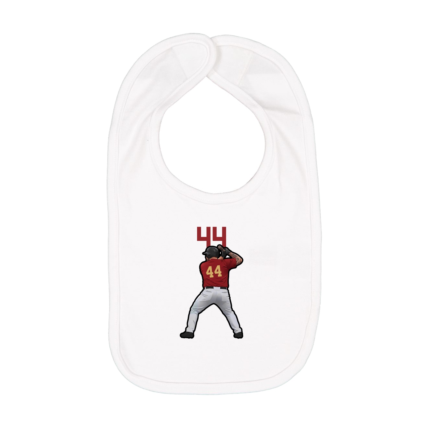 Infant Bib — Number Top in White