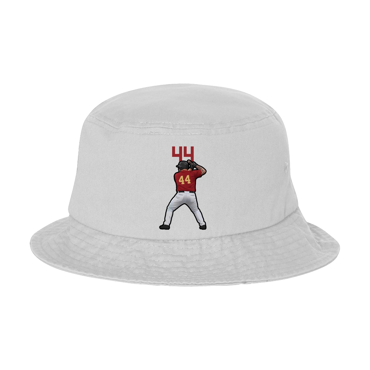 Bucket Cap — Number Top in White