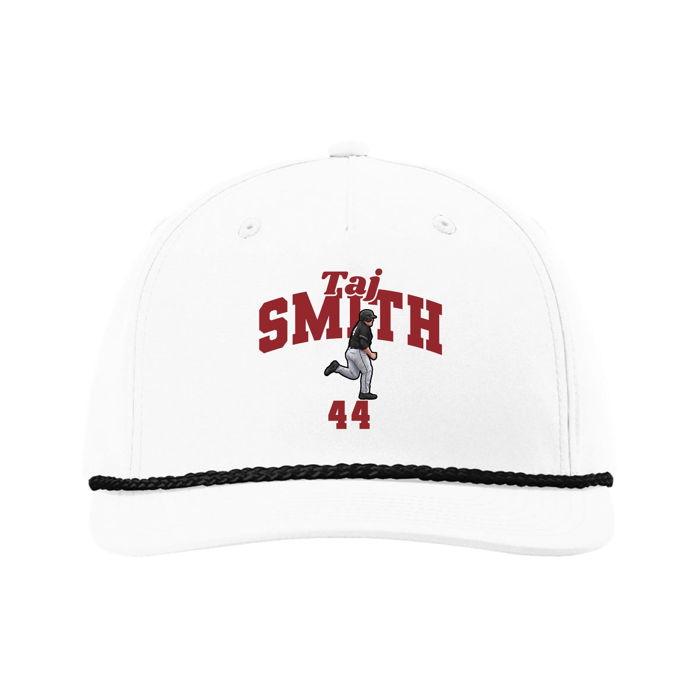 Five-Panel Classic Rope Cap — Signature Arch in White