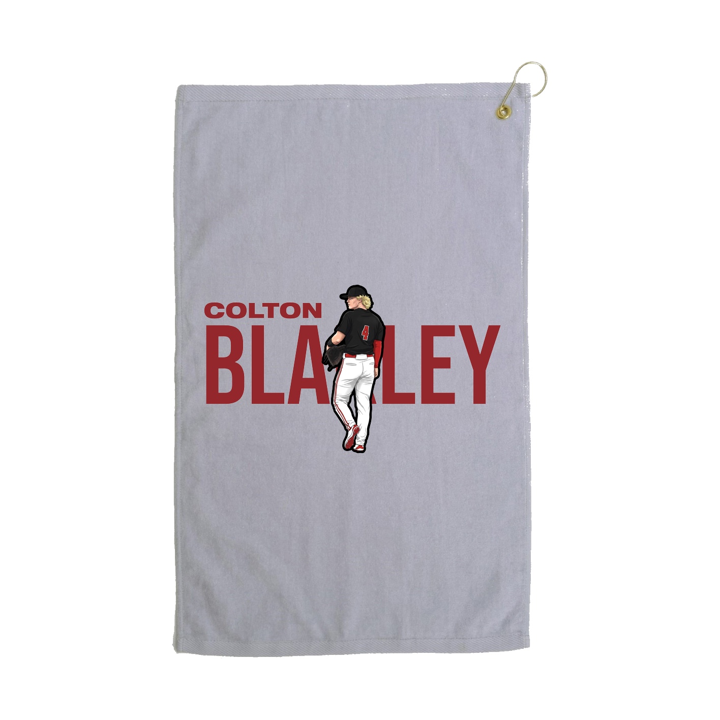 Golf Towel — Player Name in Grey