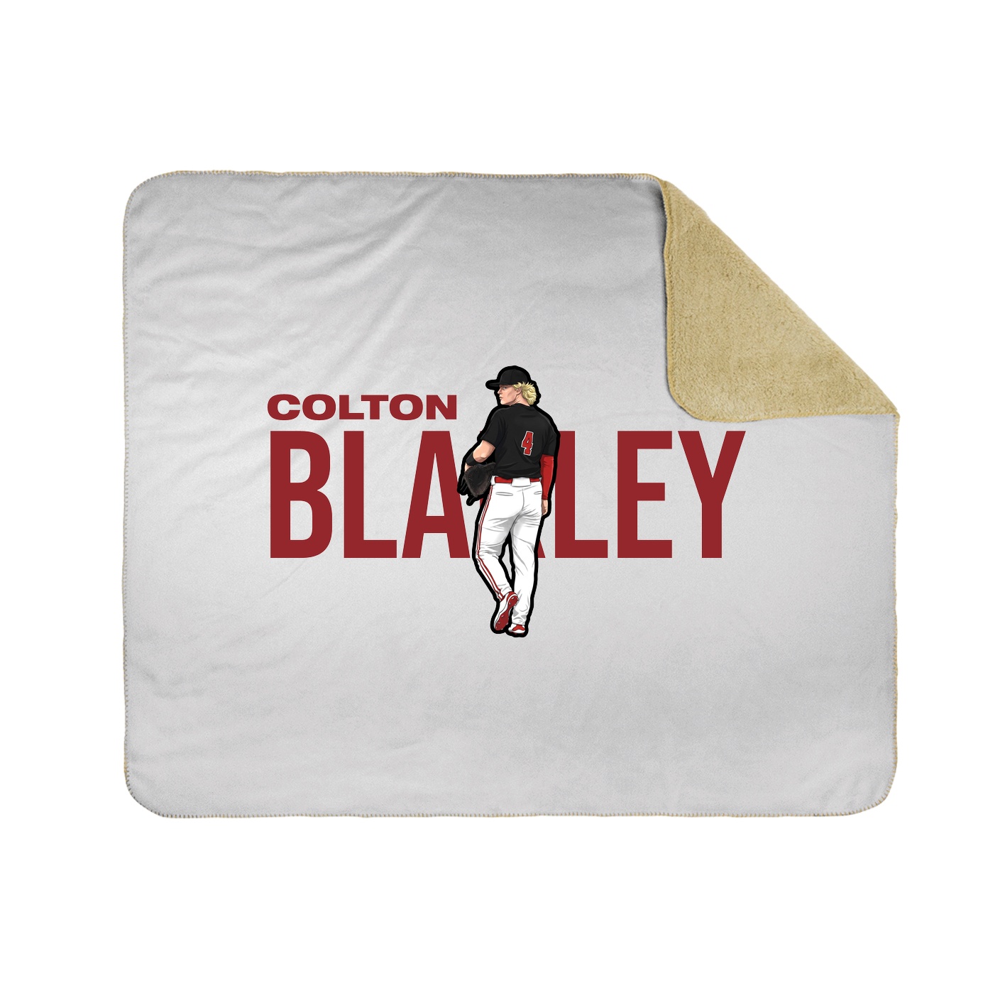 Throw Blanket — Player Name in White