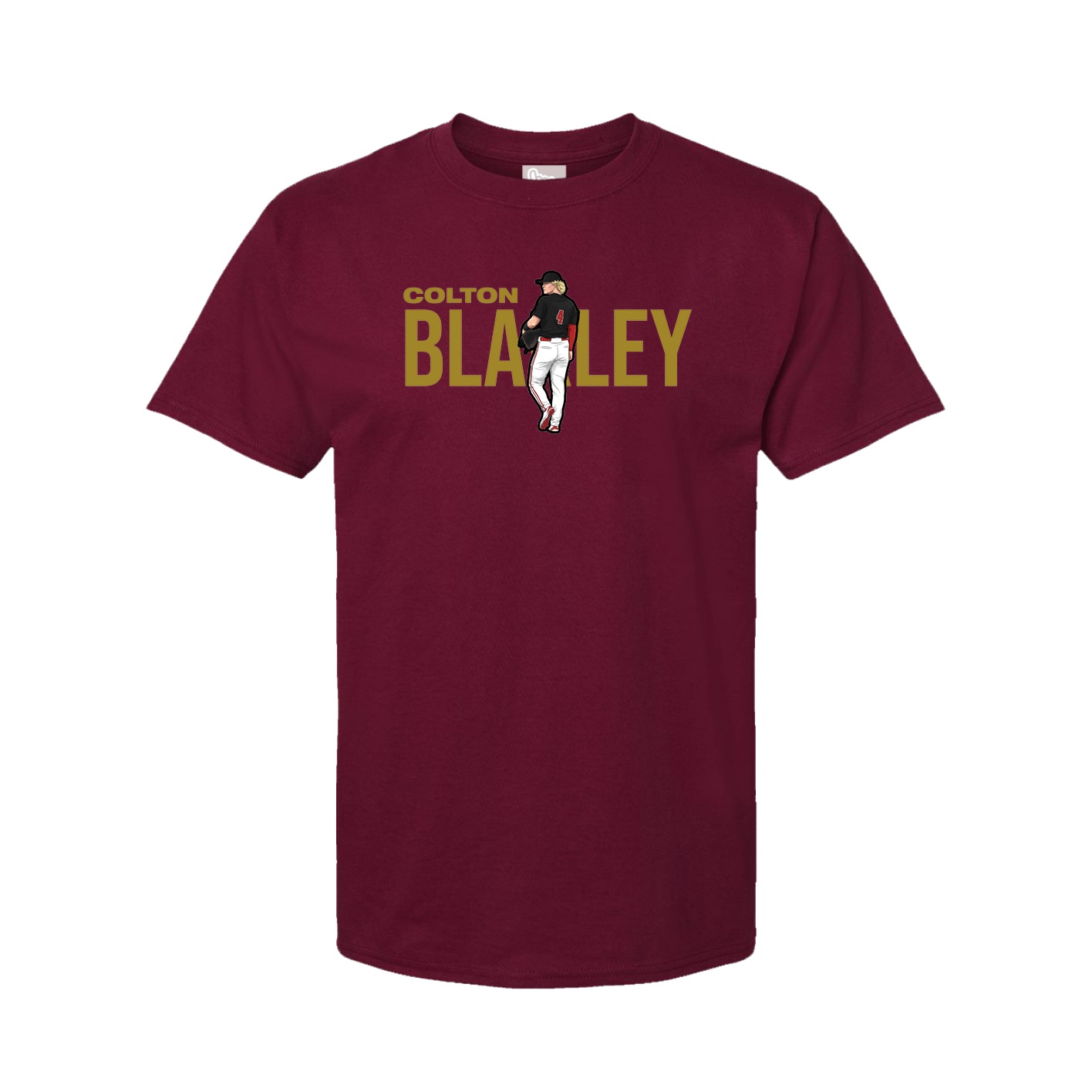 Youth Tee — Player Name in Cardinal