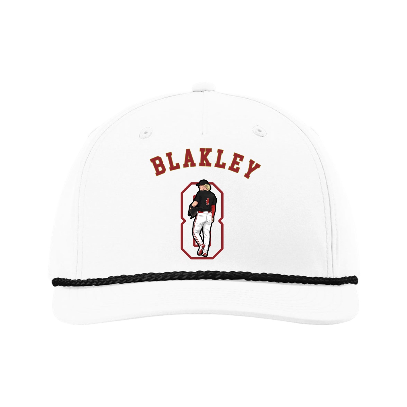 Five-Panel Classic Rope Cap — Shirsey Arch in White