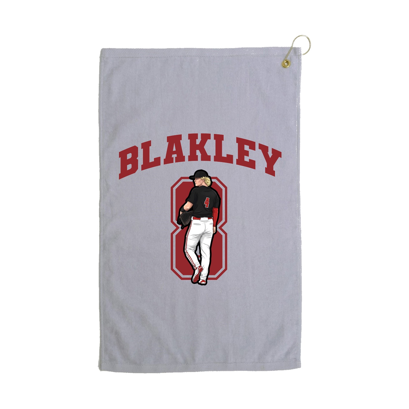 Golf Towel — Number in Grey
