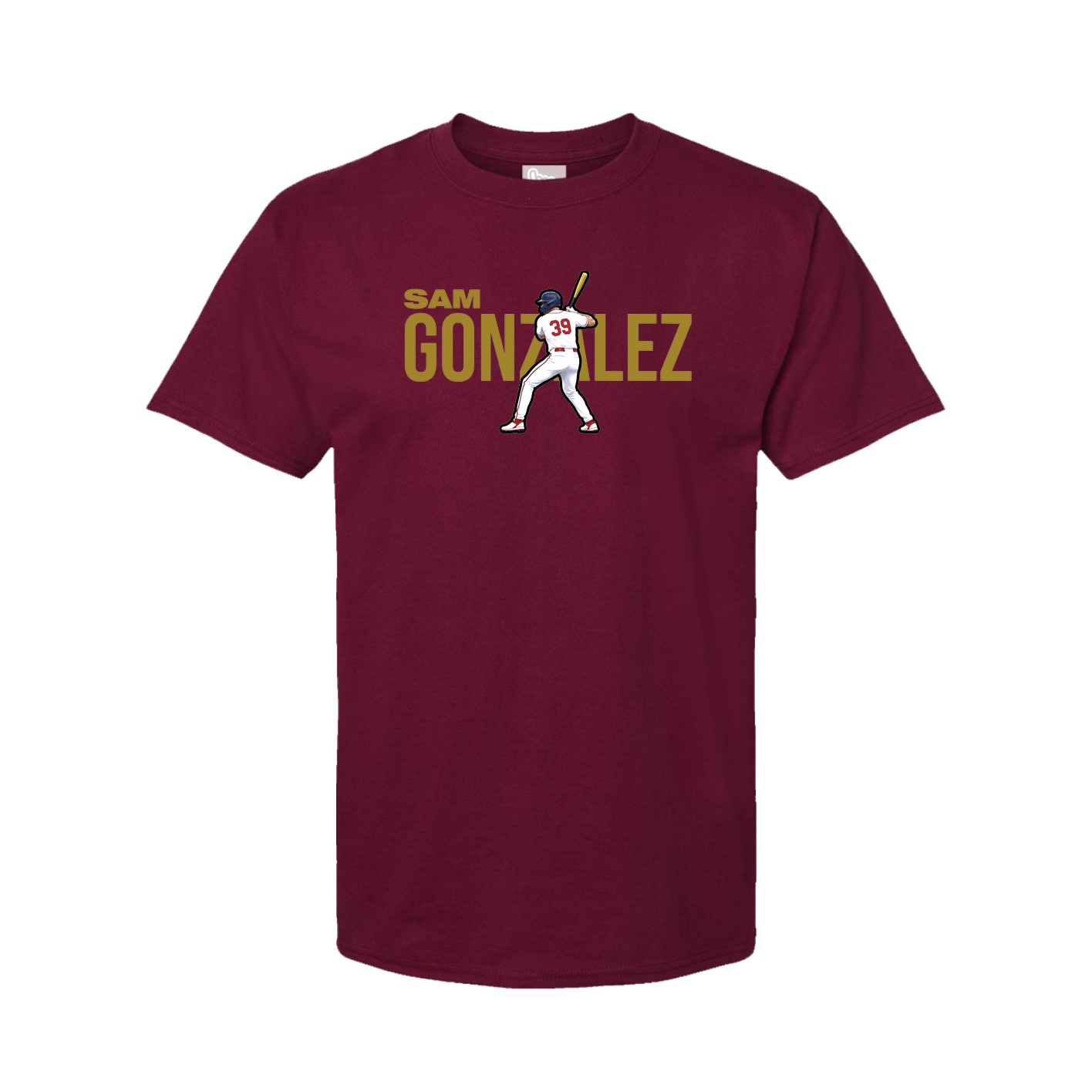 Youth Tee — Player Name in Cardinal