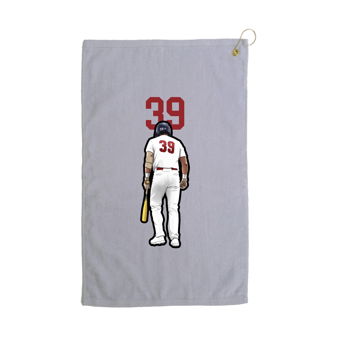 Golf Towel — Number Top in Grey