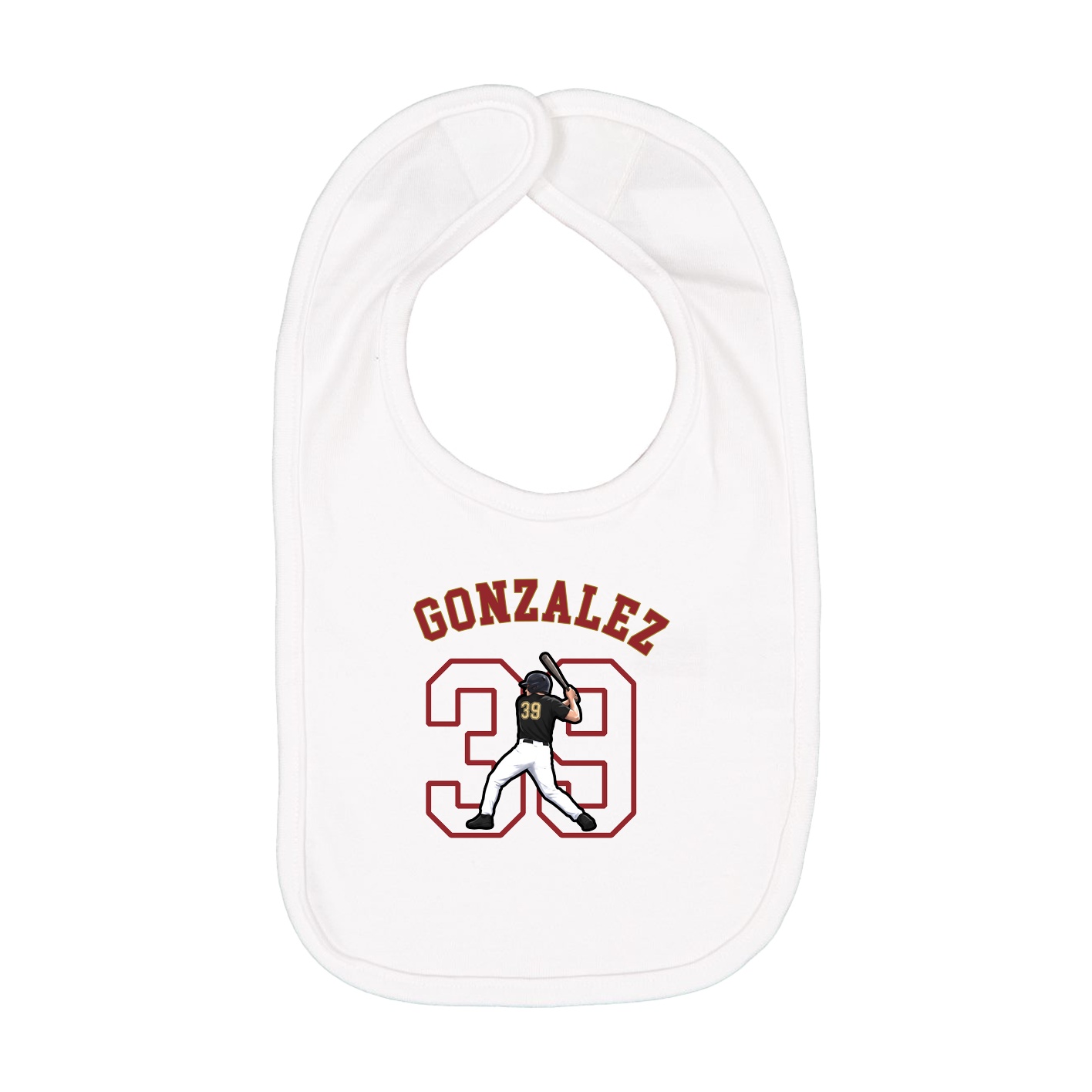 Infant Bib — Shirsey Arch in White