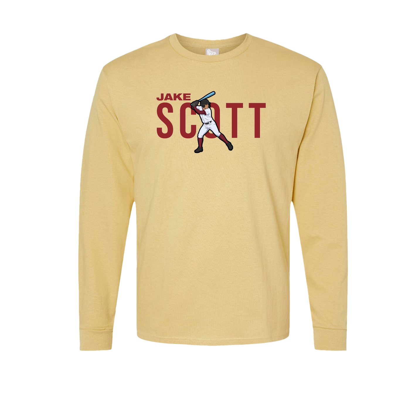 Long Sleeve Tee — Player Name in Vegas Gold