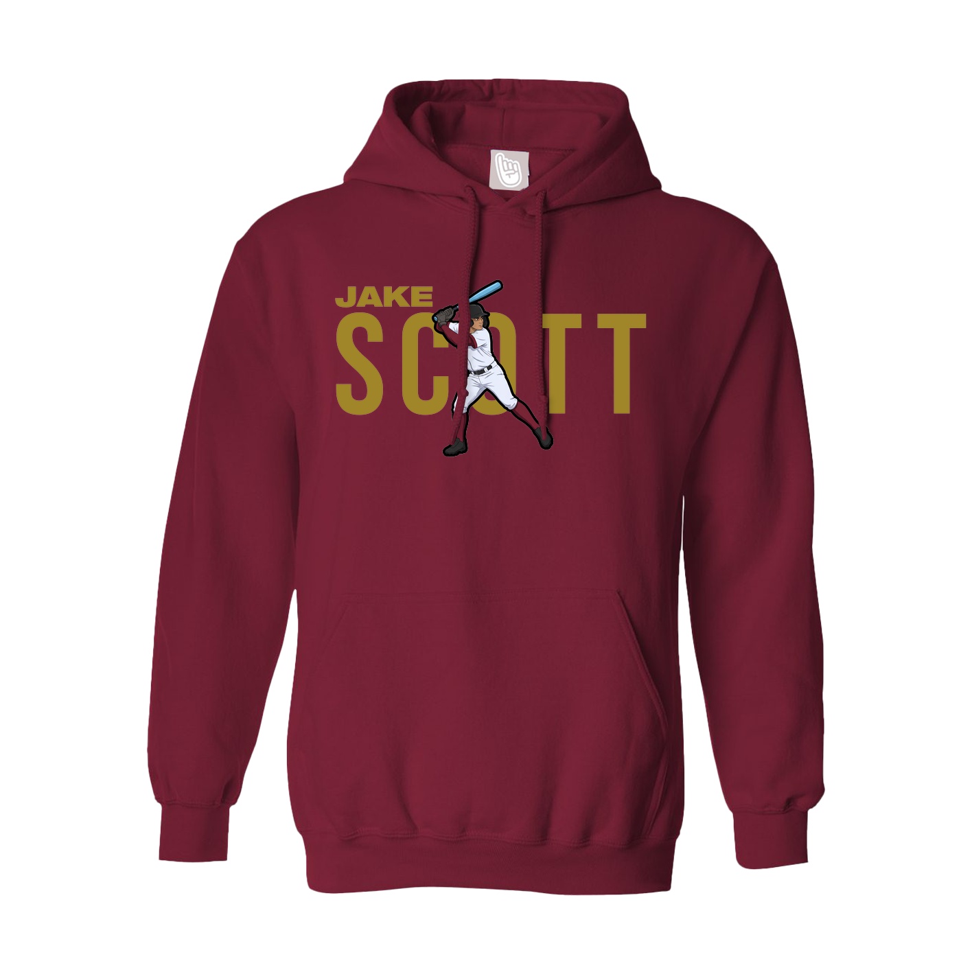 Hoodie — Player Name in Cardinal