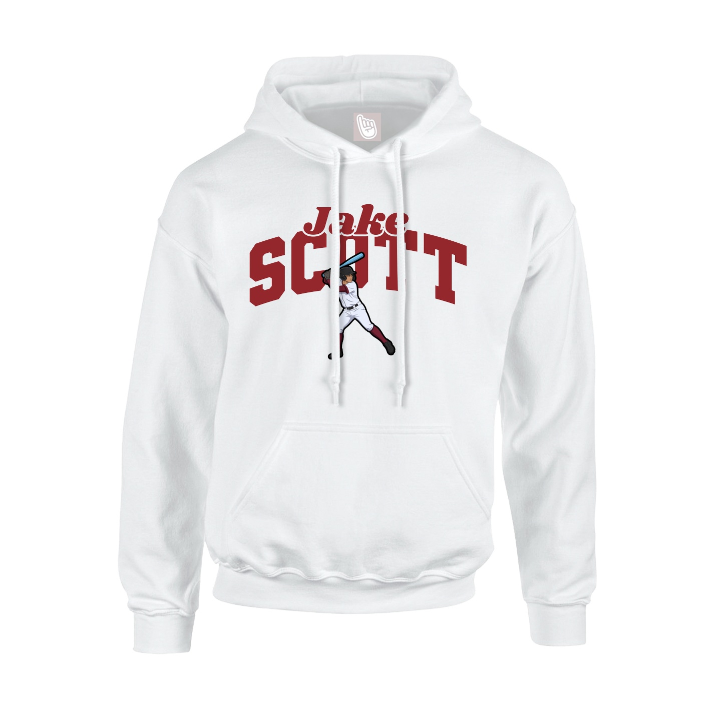 Youth Hoodie — Signature Arch in White