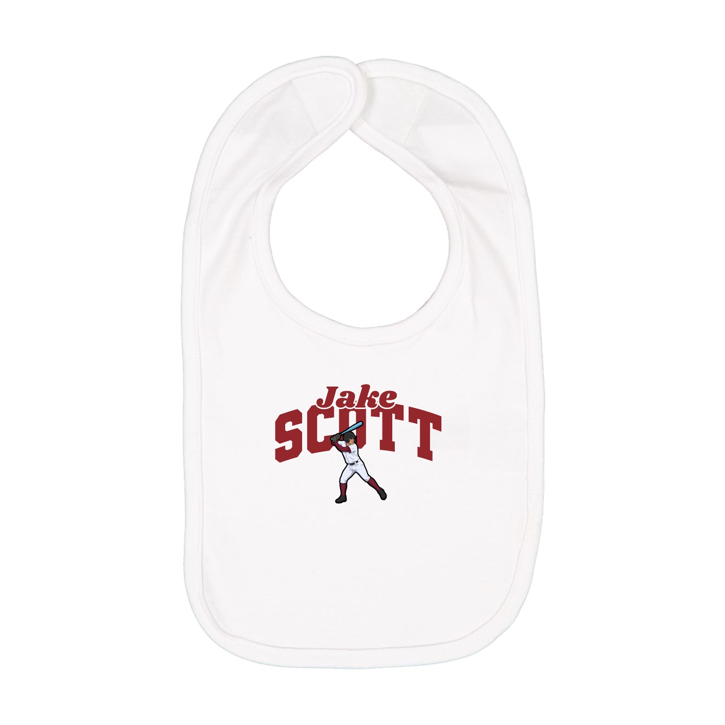 Infant Bib — Signature Arch in White