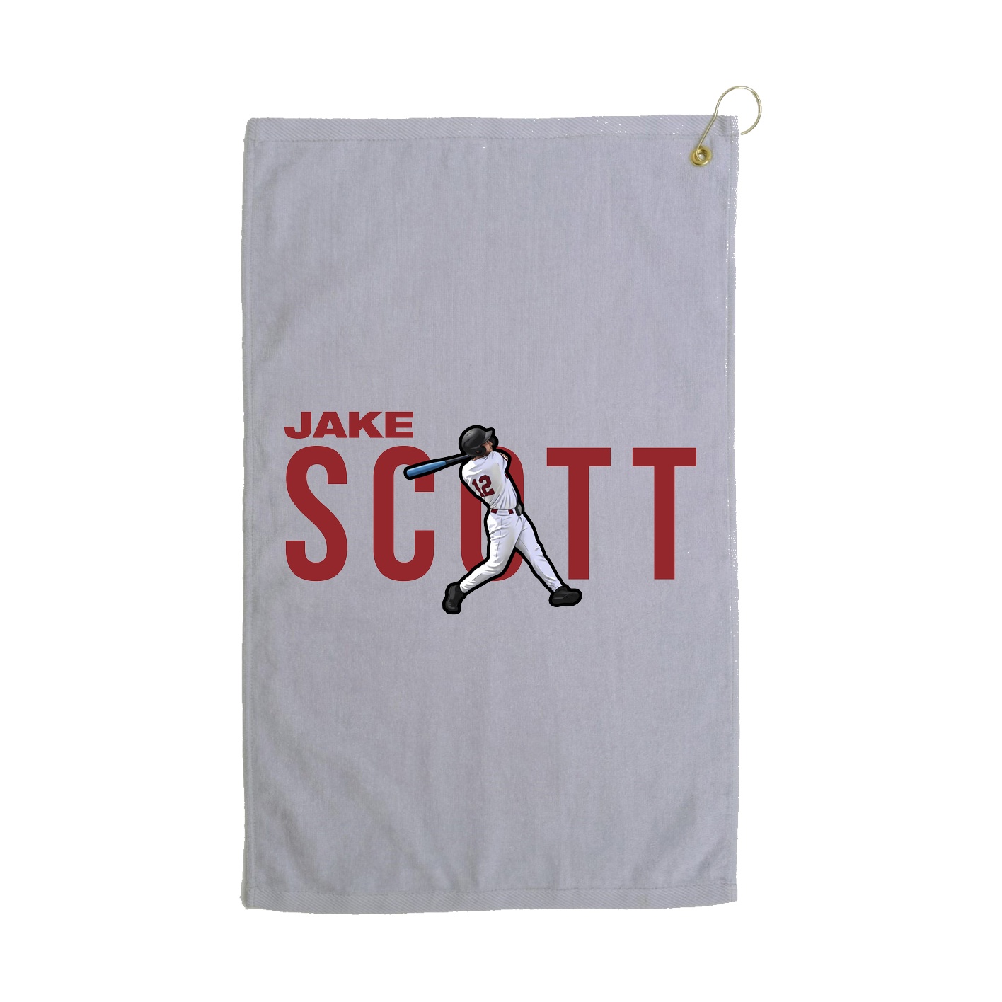 Golf Towel — Player Name in Grey