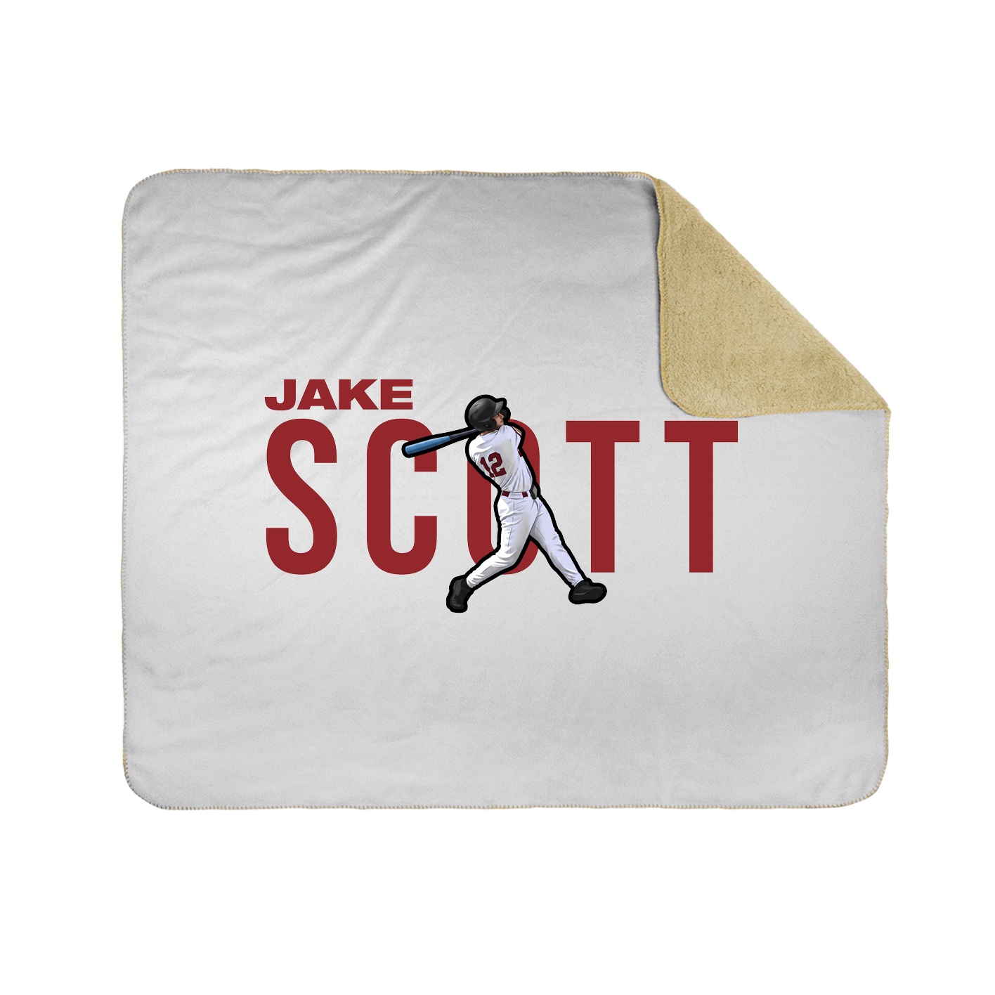 Throw Blanket — Player Name in White