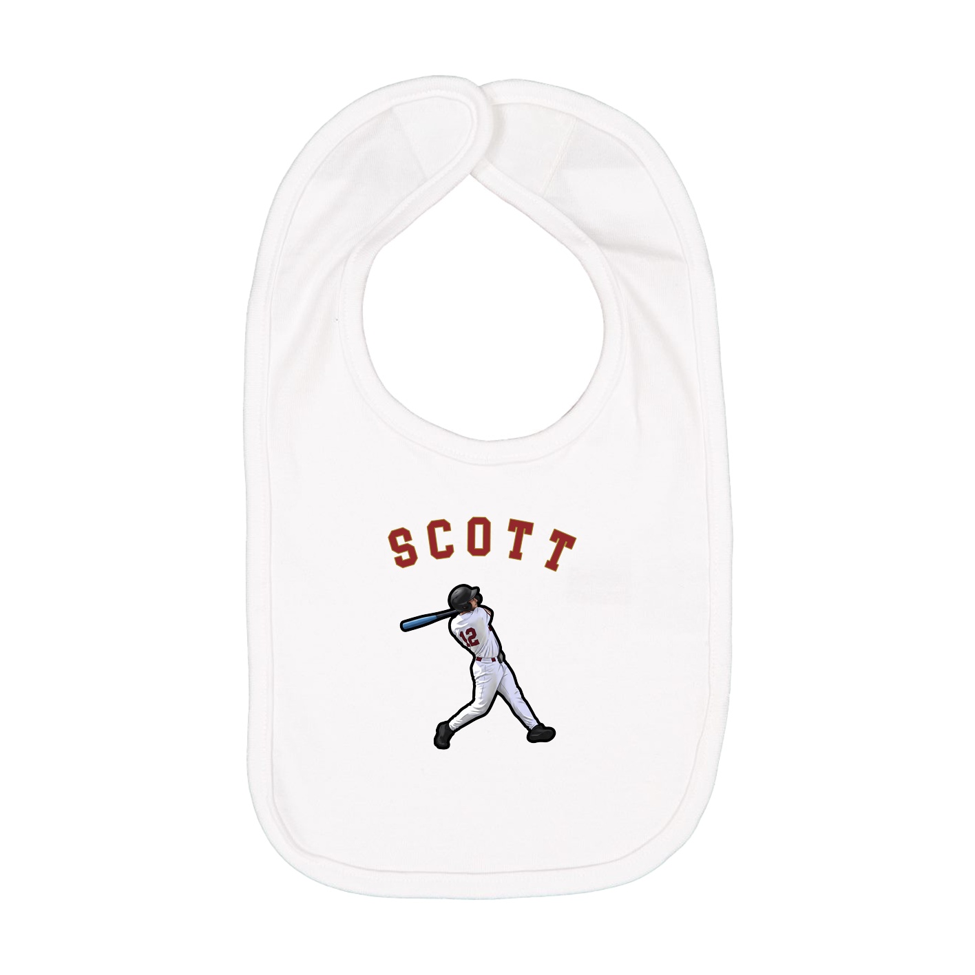 Infant Bib — Shirsey Arch in White