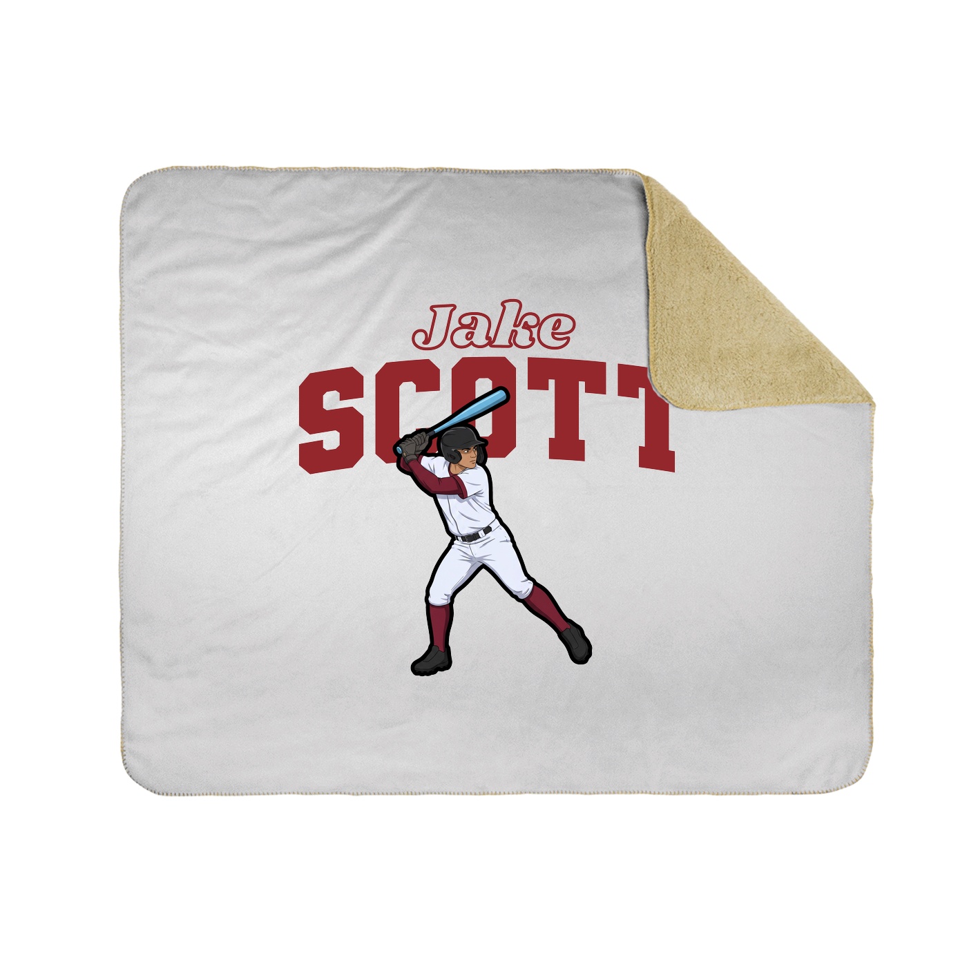 Throw Blanket — Name Arch in White