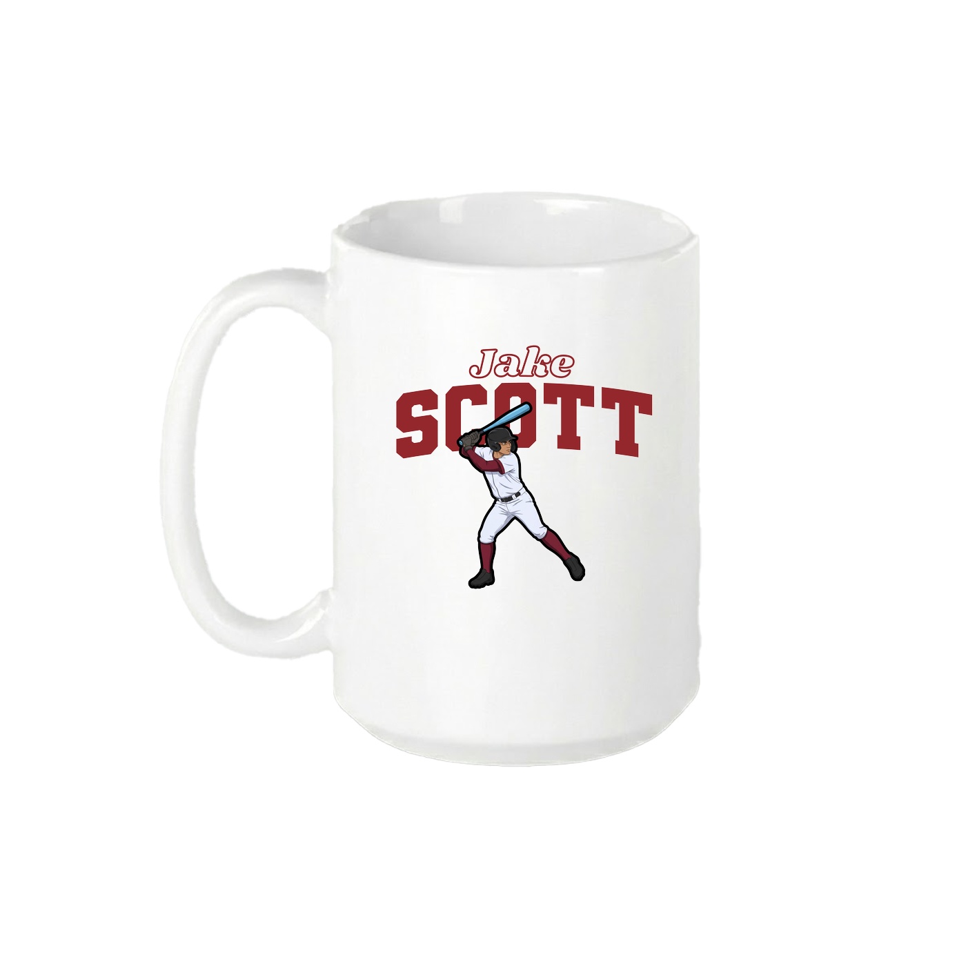 15oz Coffee Mug — Name Arch in White