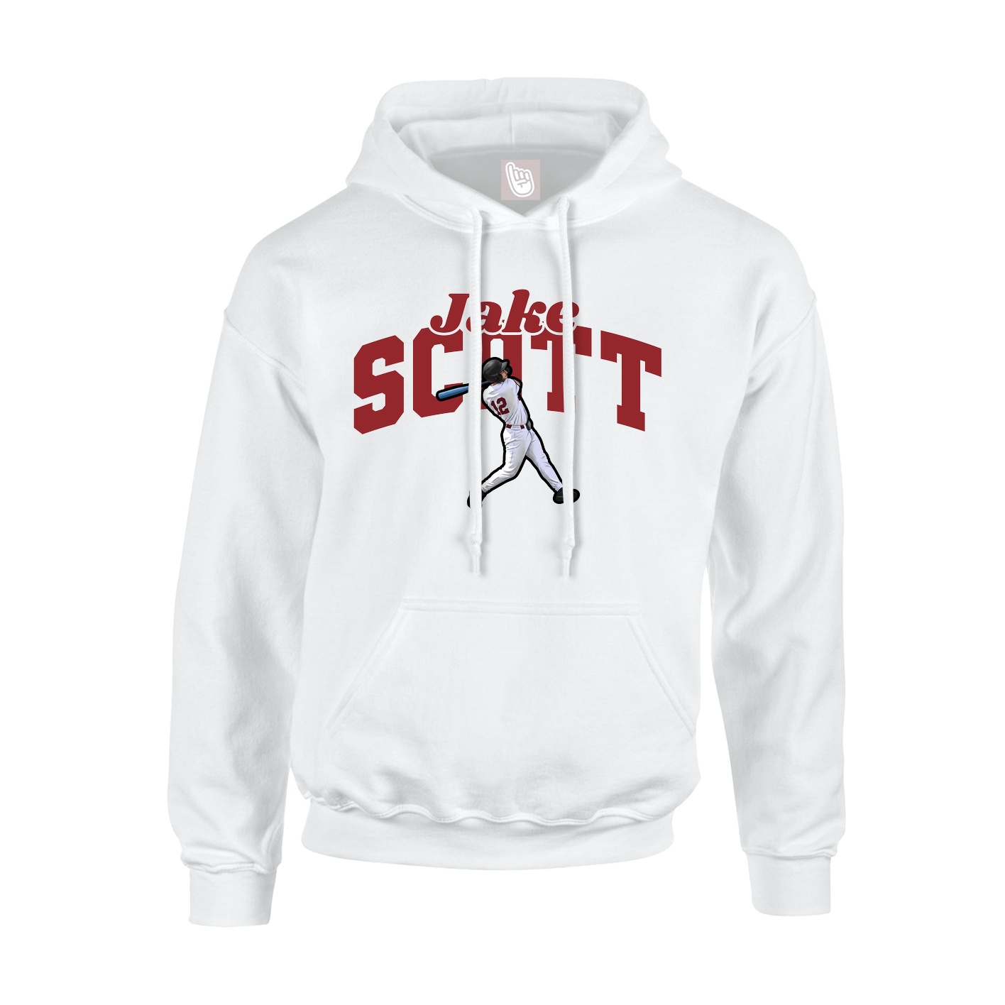 Hoodie — Signature Arch in White
