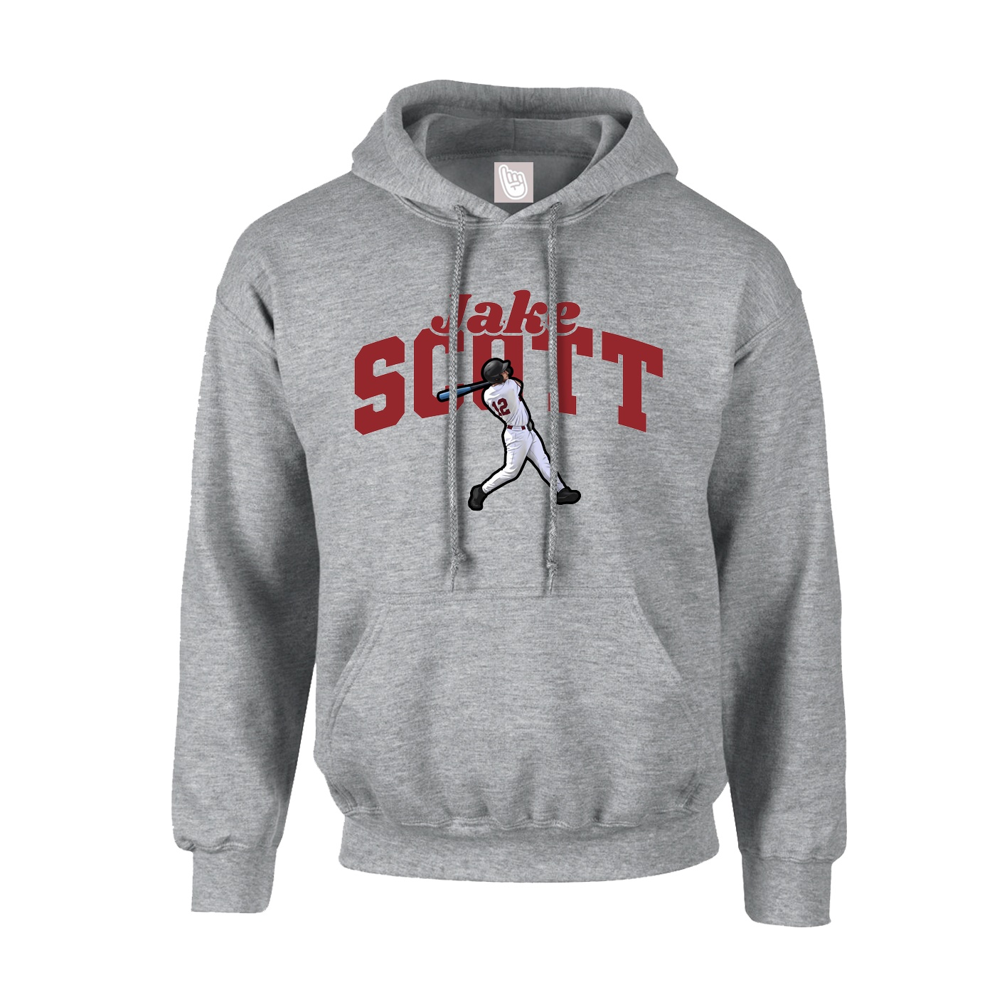 Youth Hoodie — Signature Arch in Grey