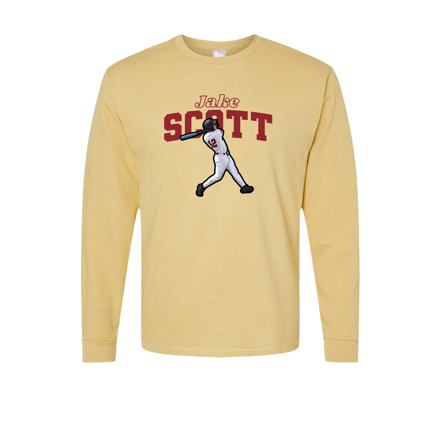 Long Sleeve Tee — Name Arch in Vegas Gold