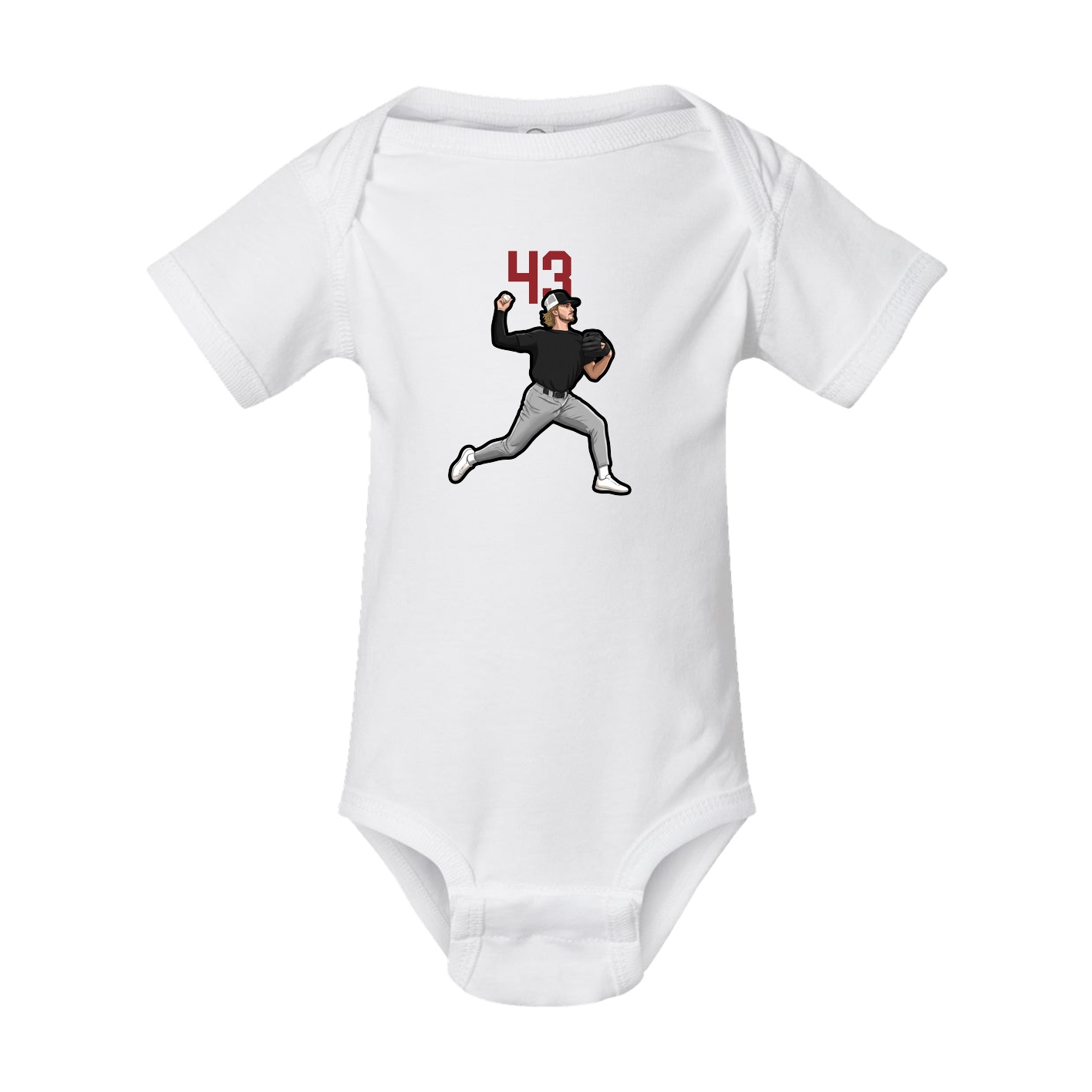 Baby Onesie — Number Top in White