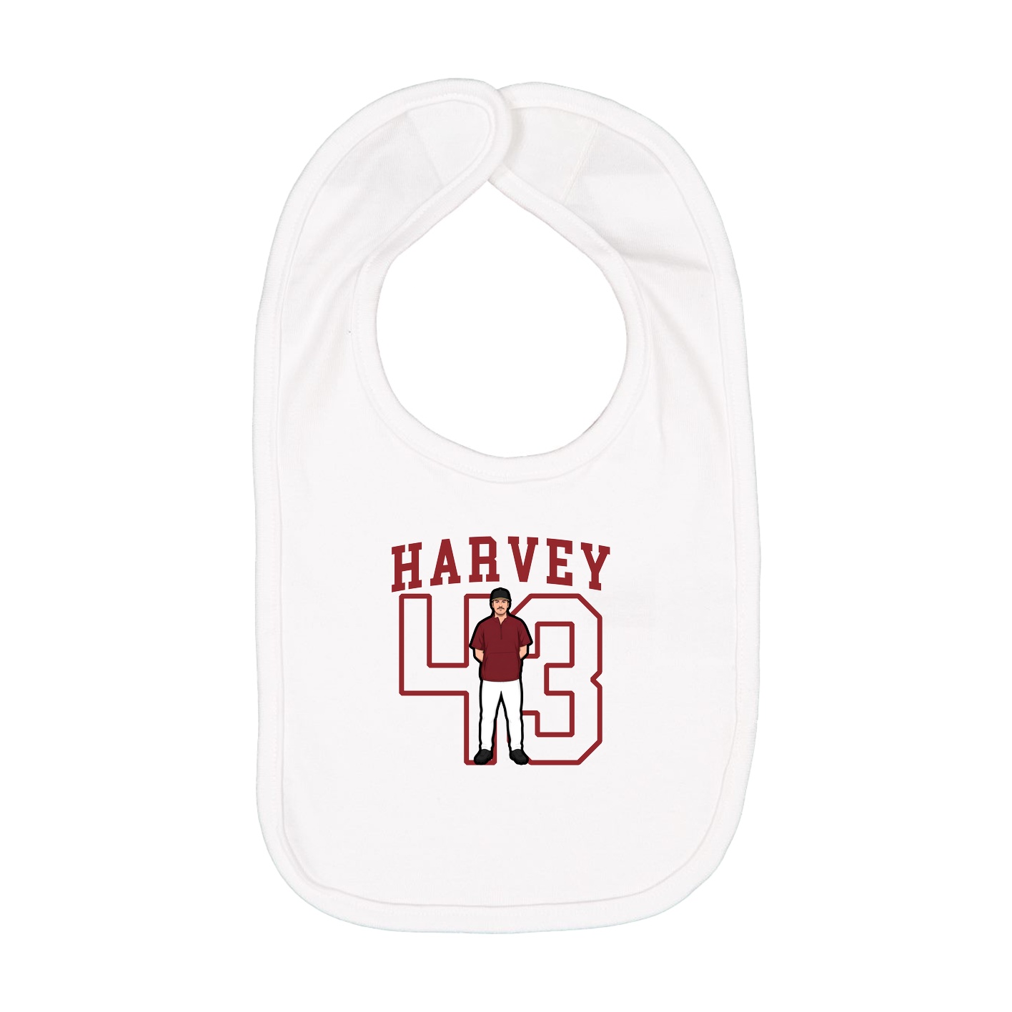 Infant Bib — Shirsey in White