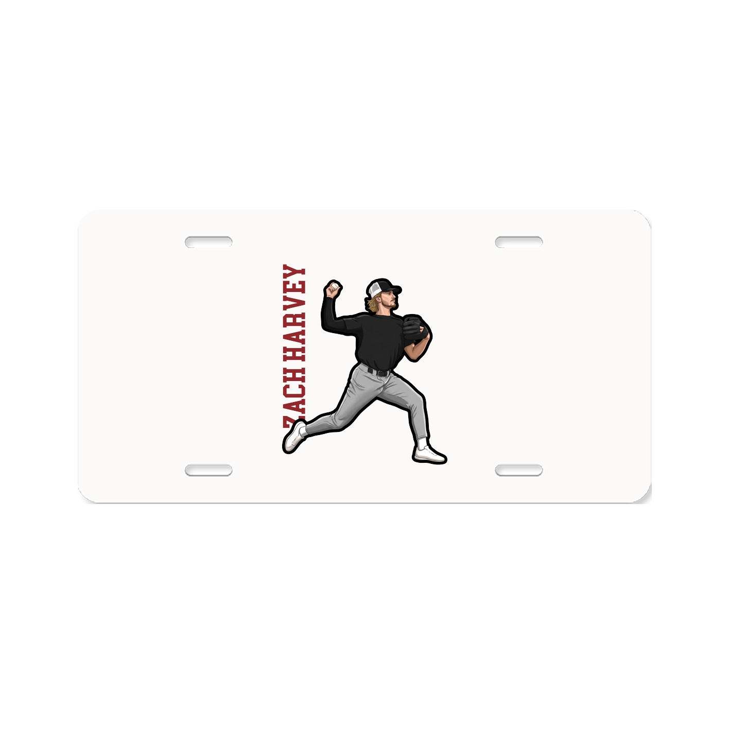 License Plate — Name Vertical in Classic