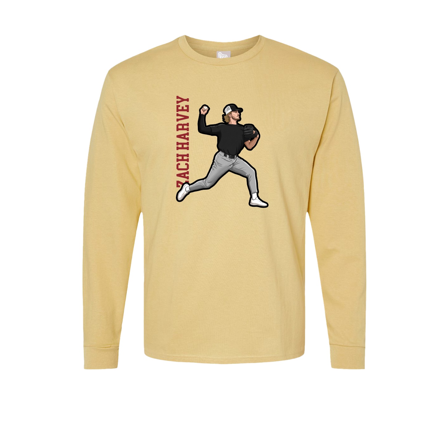 Long Sleeve Tee — Name Vertical in Vegas Gold