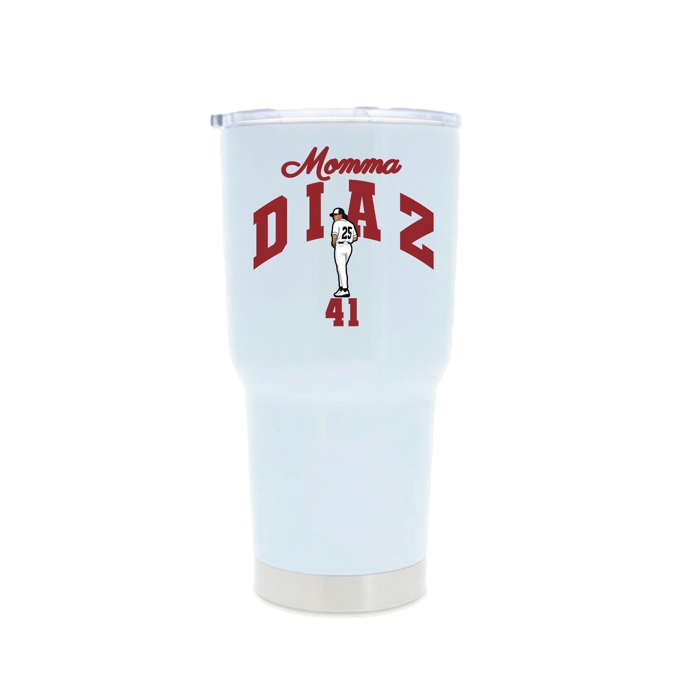 30oz Stainless Steel Tumbler — Mothers Day Arch in White