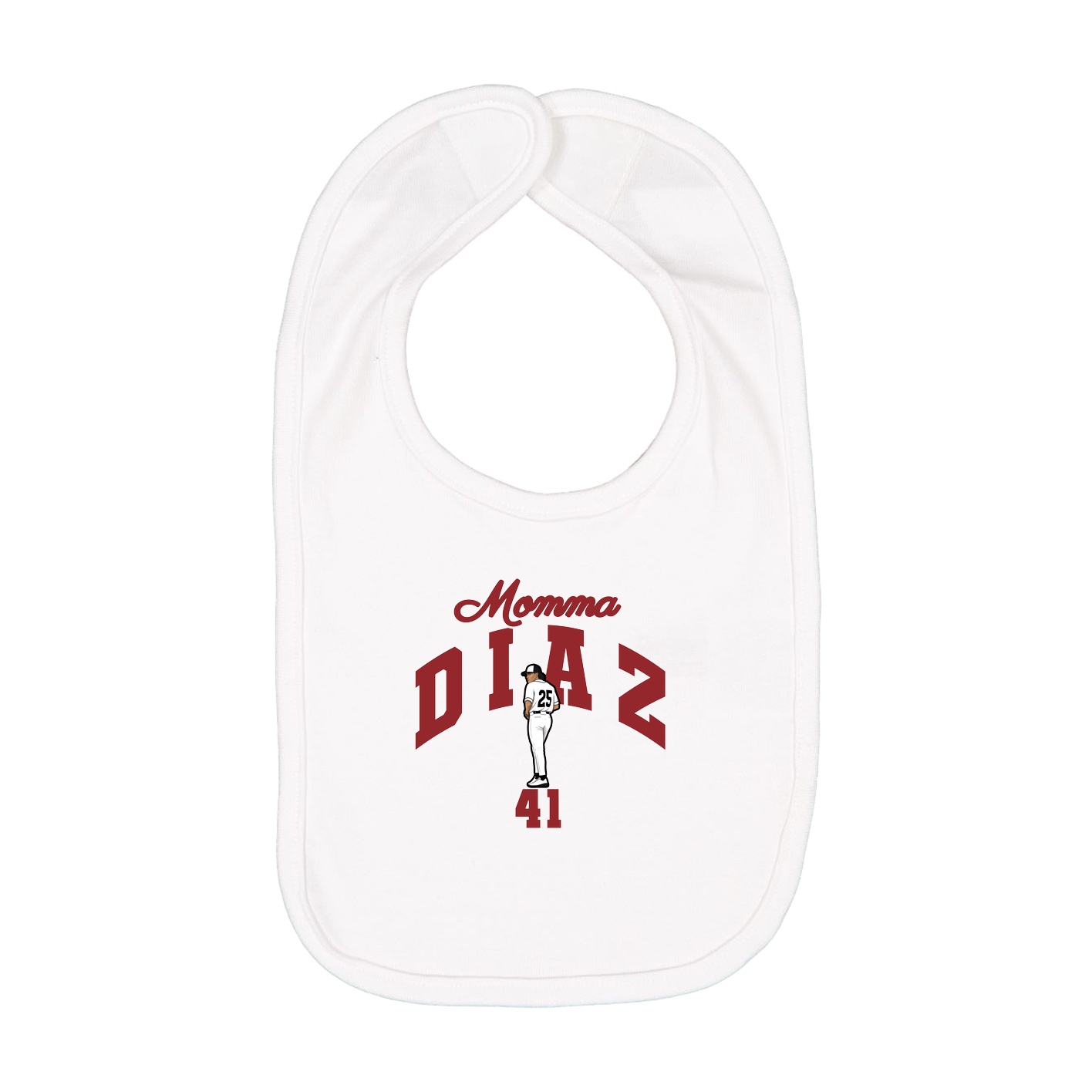 Infant Bib — Mothers Day Arch in White