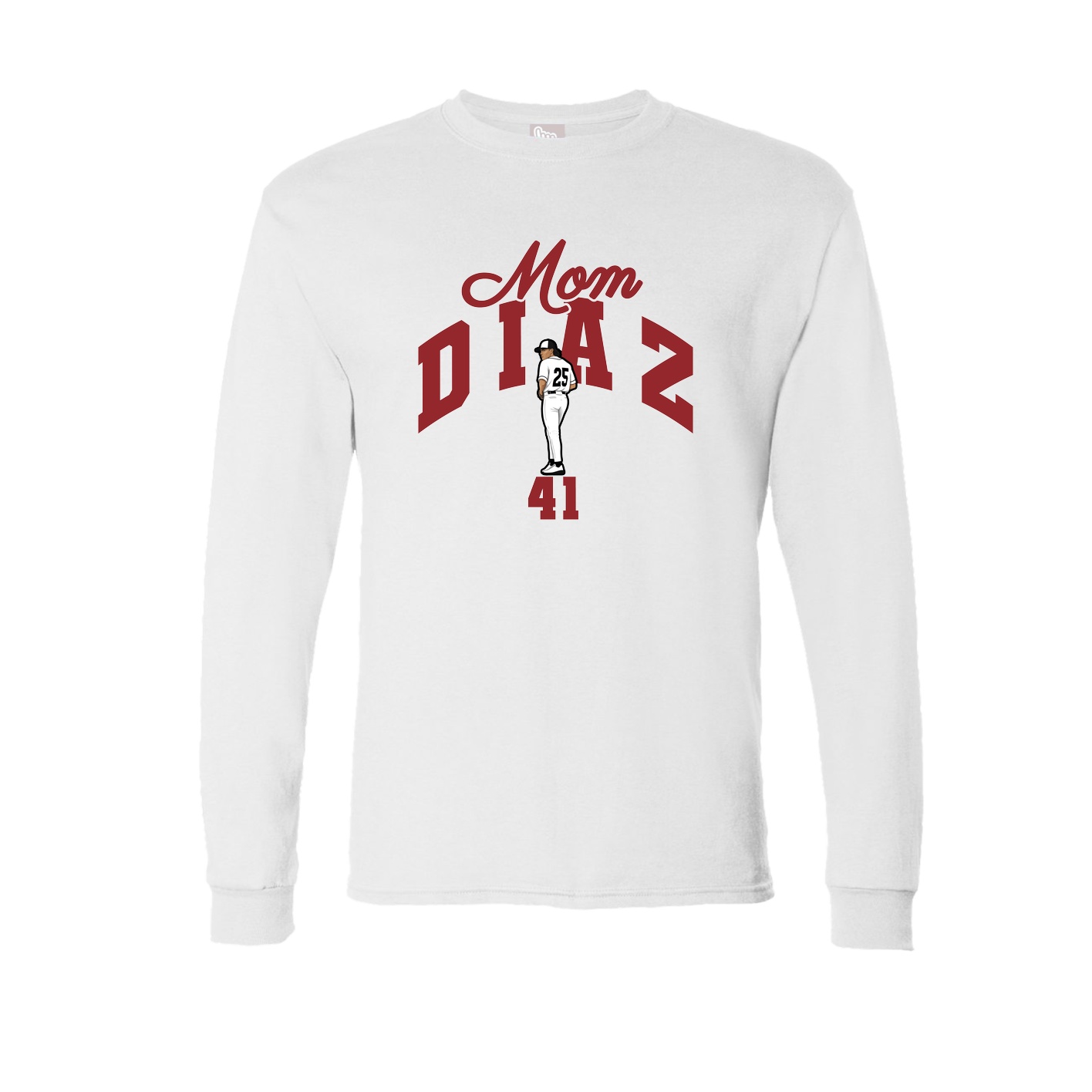 Long Sleeve Tee — Mothers Day Arch in White