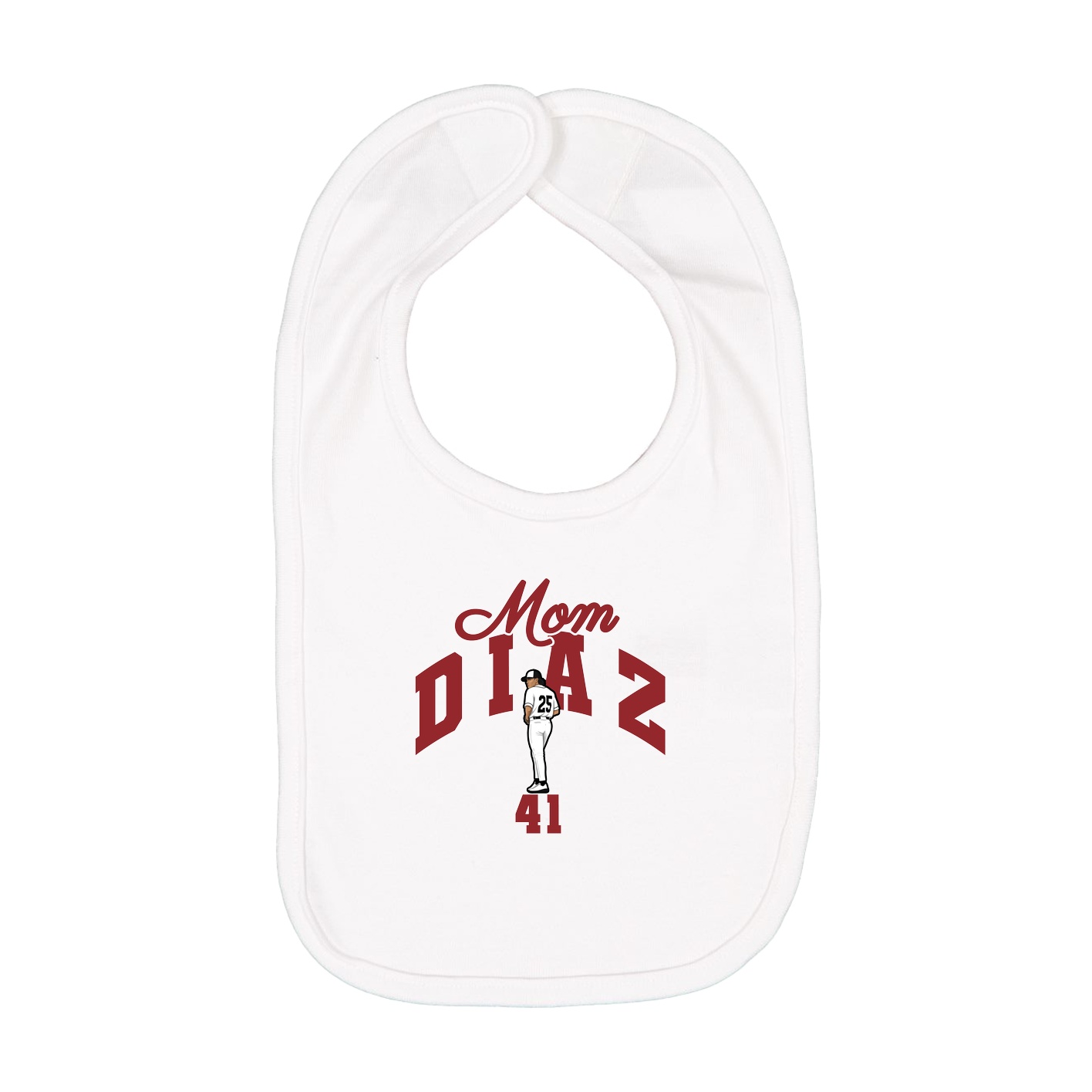 Infant Bib — Mothers Day Arch in White