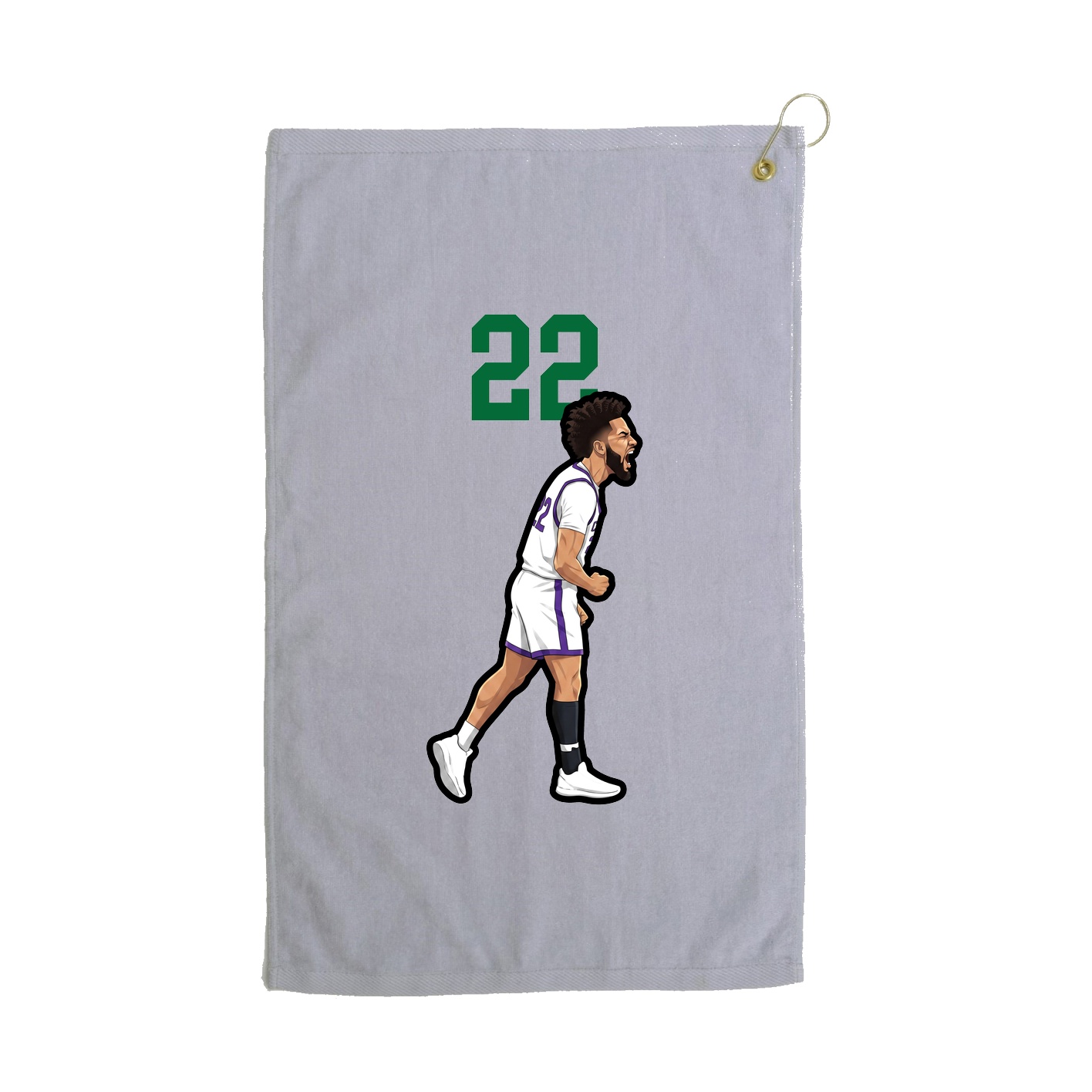 Golf Towel — Number Top in Grey