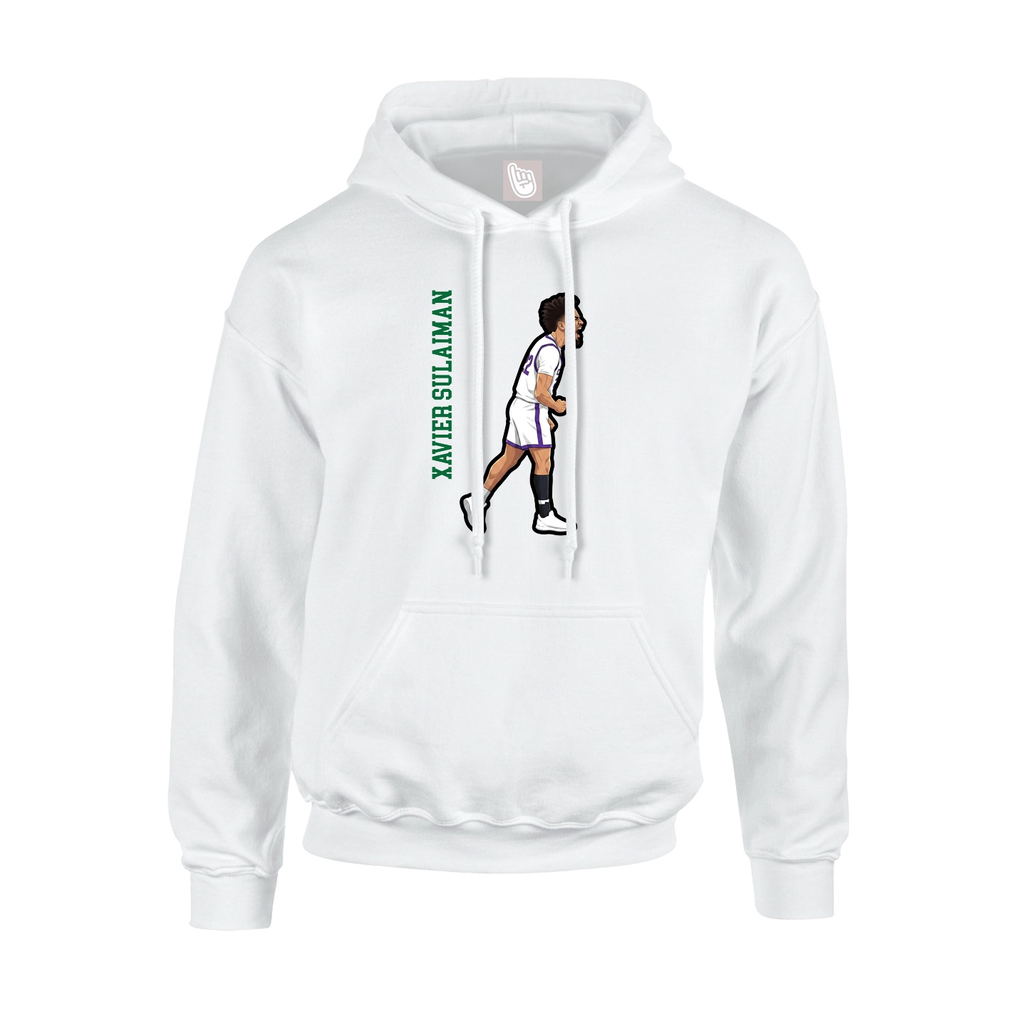 Hoodie — Name Vertical in White