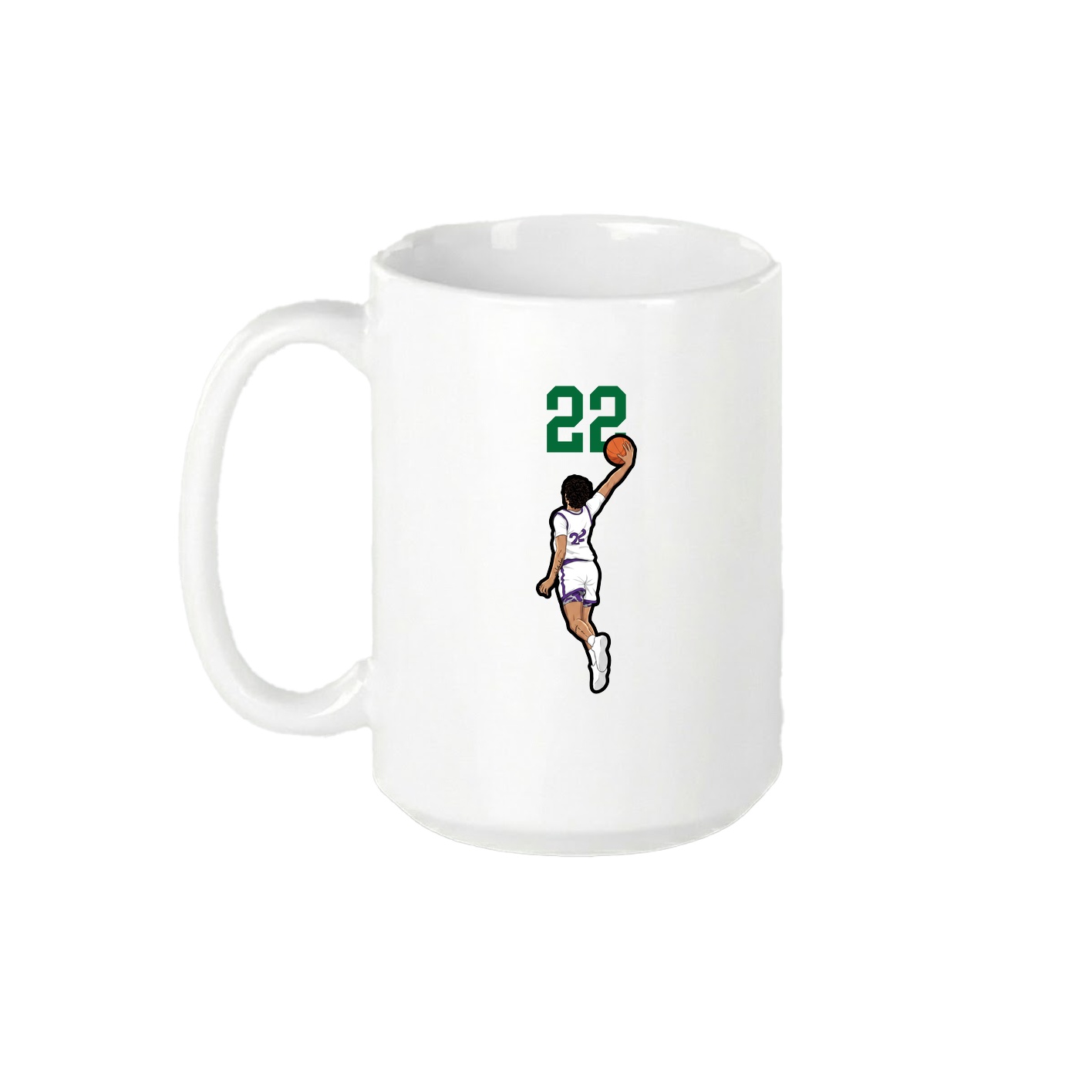 15oz Coffee Mug — Number Top in White