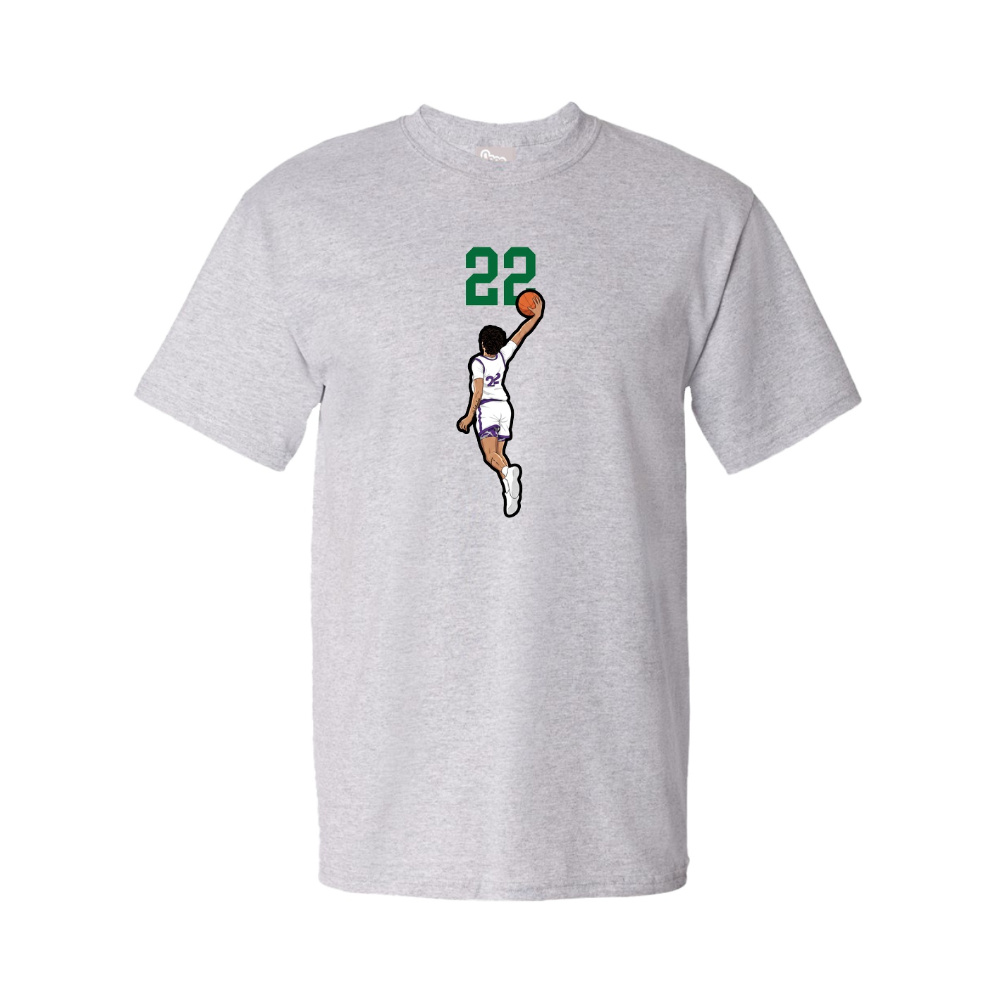 Youth Tee — Number Top in Grey