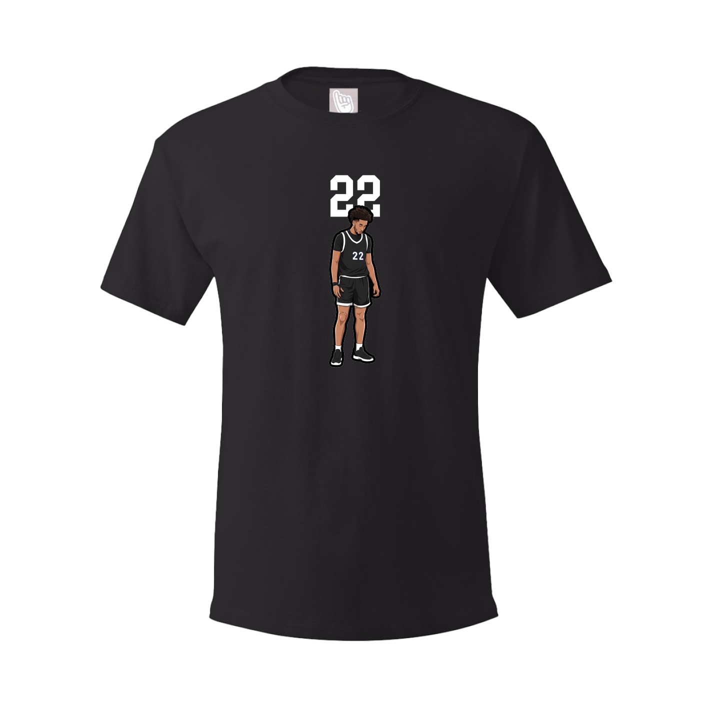 Youth Tee — Number Top in Black