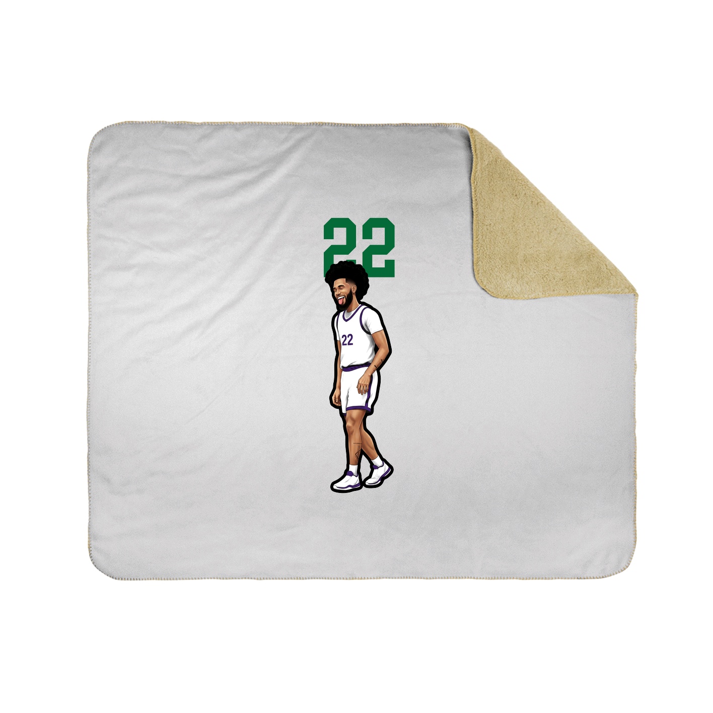 Throw Blanket — Number Top in White