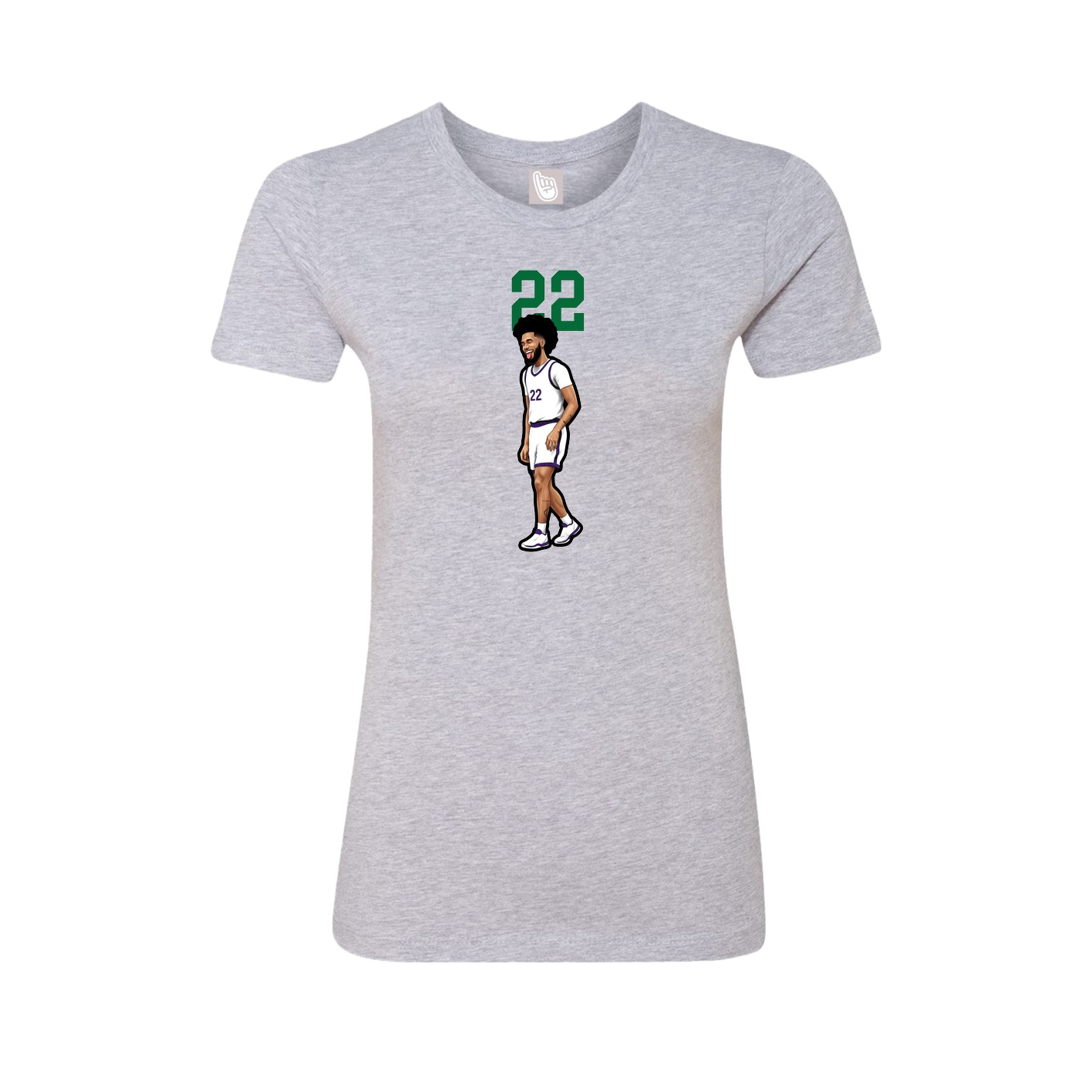 Womens Tee — Number Top in Grey