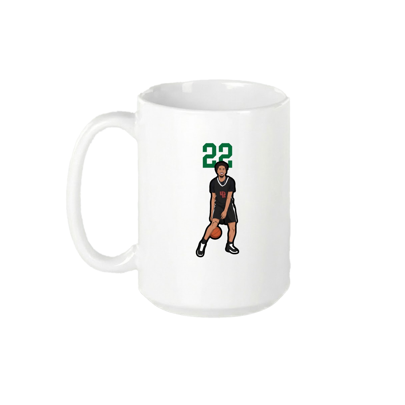 15oz Coffee Mug — Number Top in White