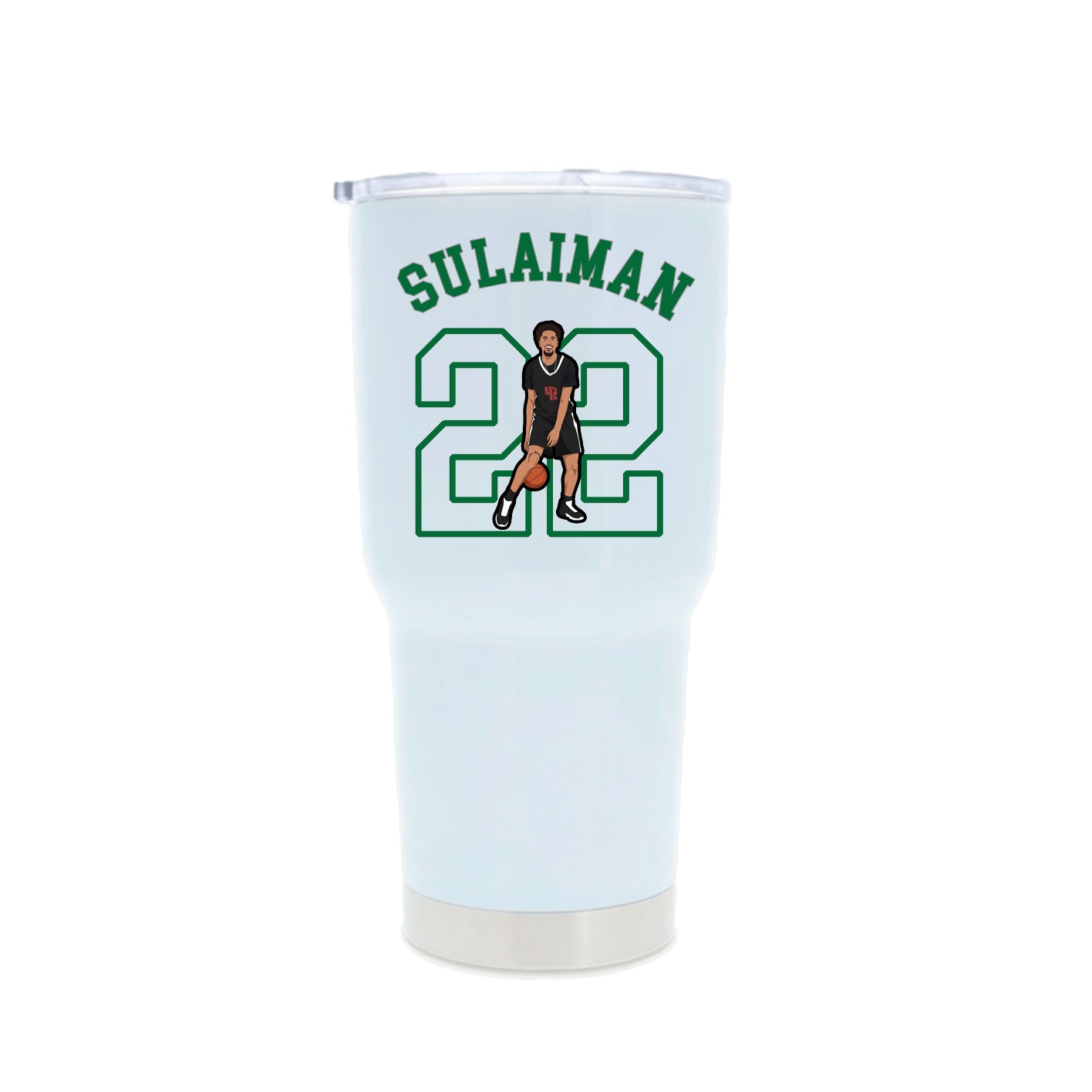 30oz Stainless Steel Tumbler — Shirsey Arch in White