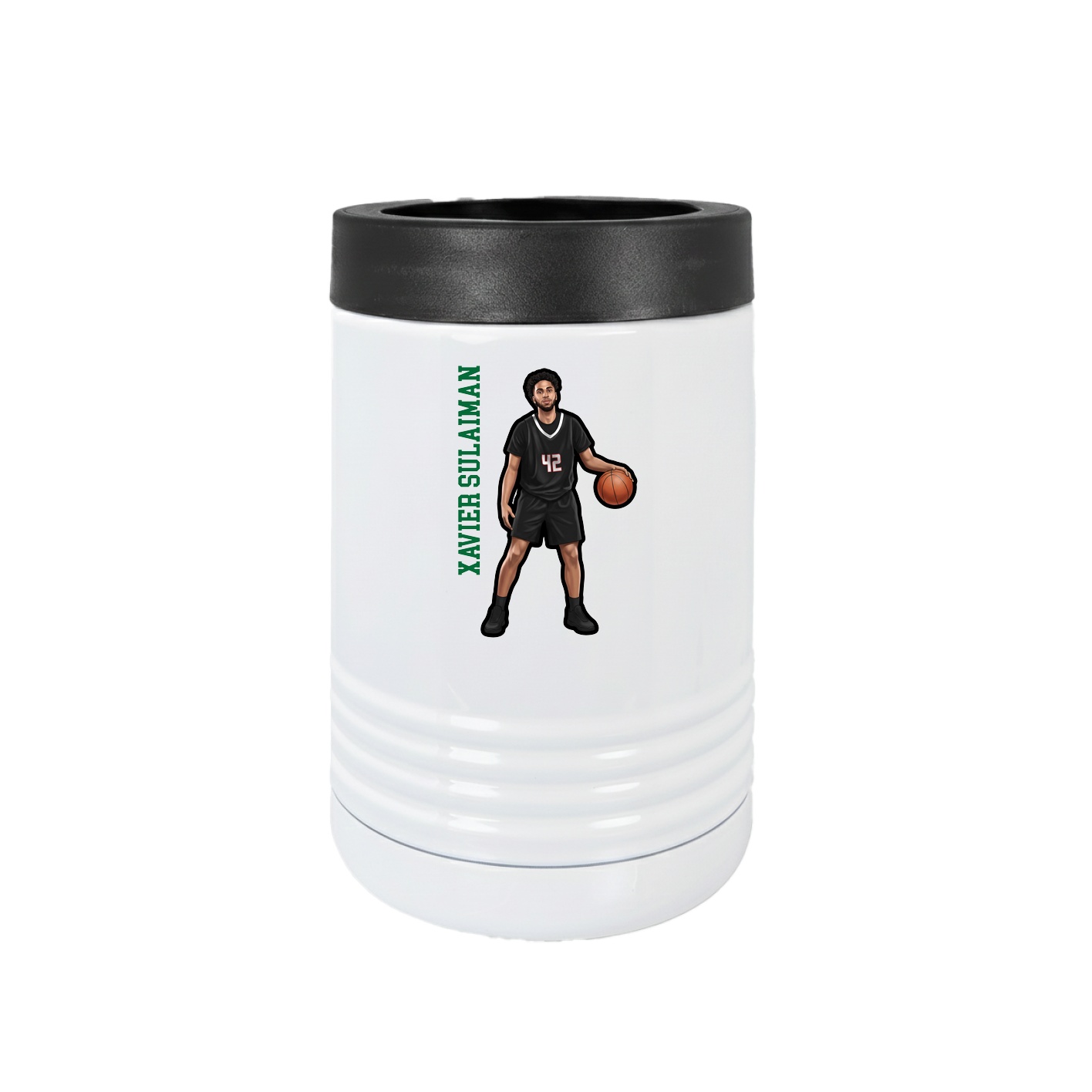 Beverage Holder — Name Vertical in White