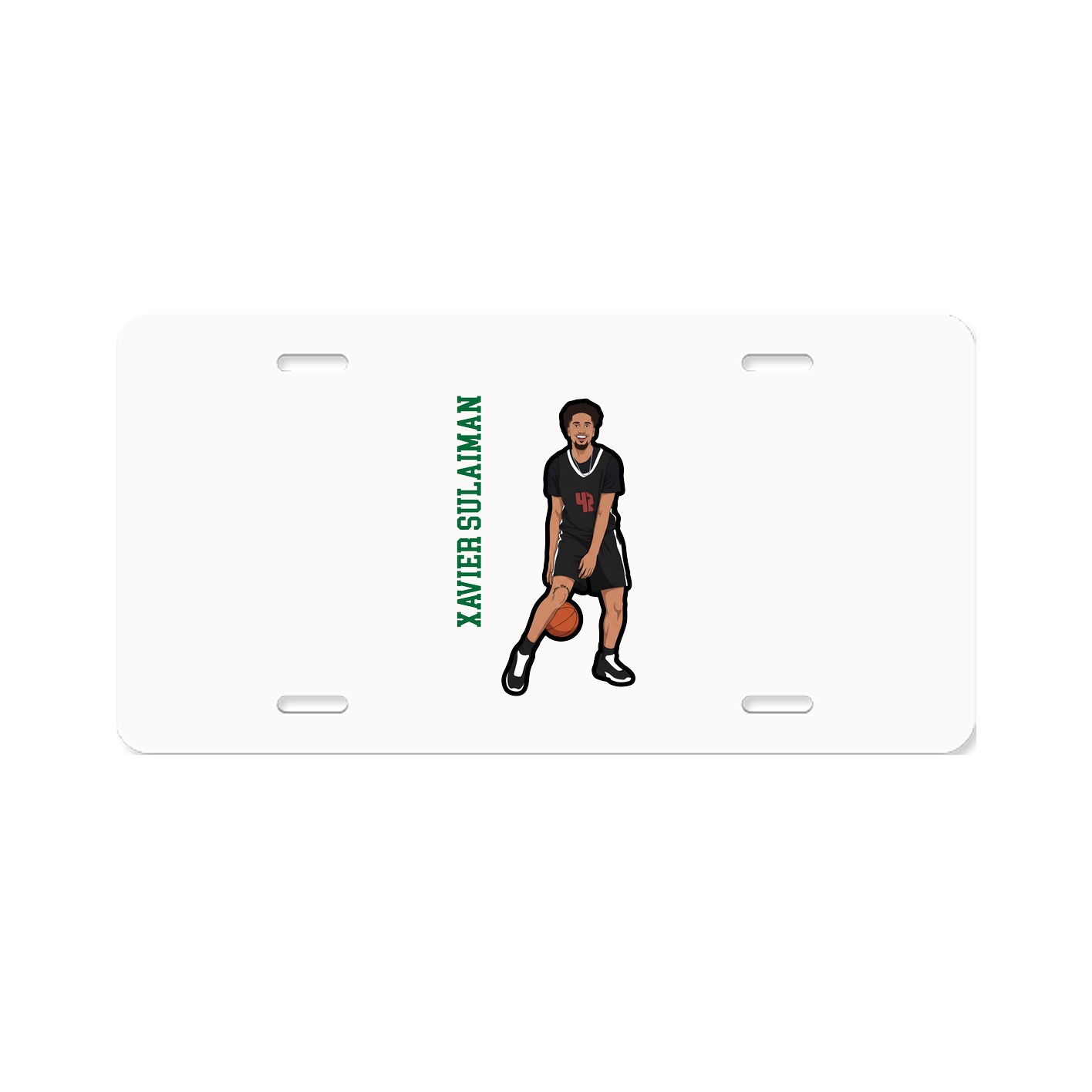 License Plate — Name Vertical in Classic