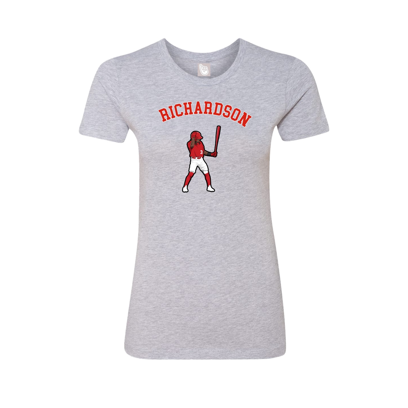 Fitted Women's Tee — Shirsey Arch in Grey