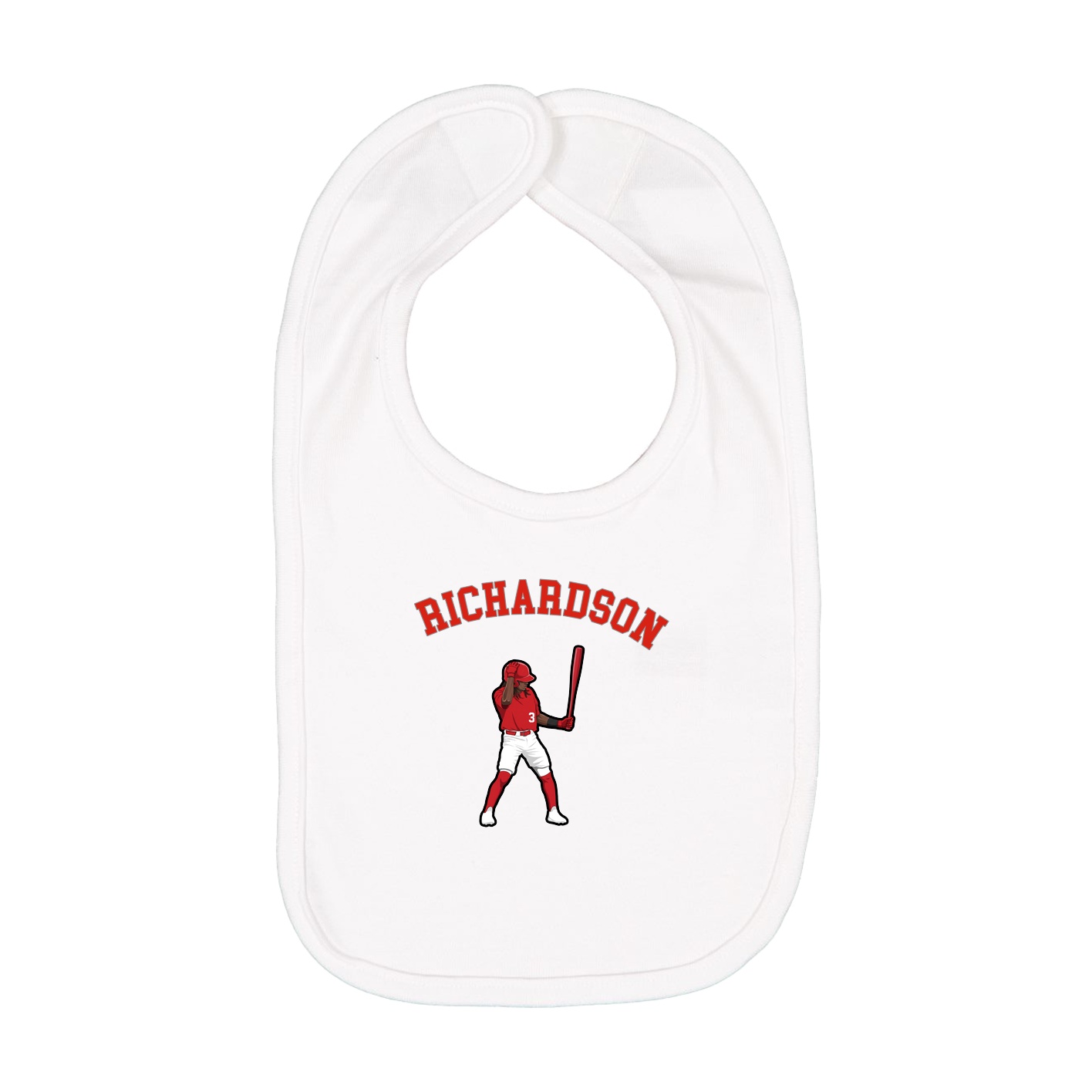 Infant Bib — Shirsey Arch in White