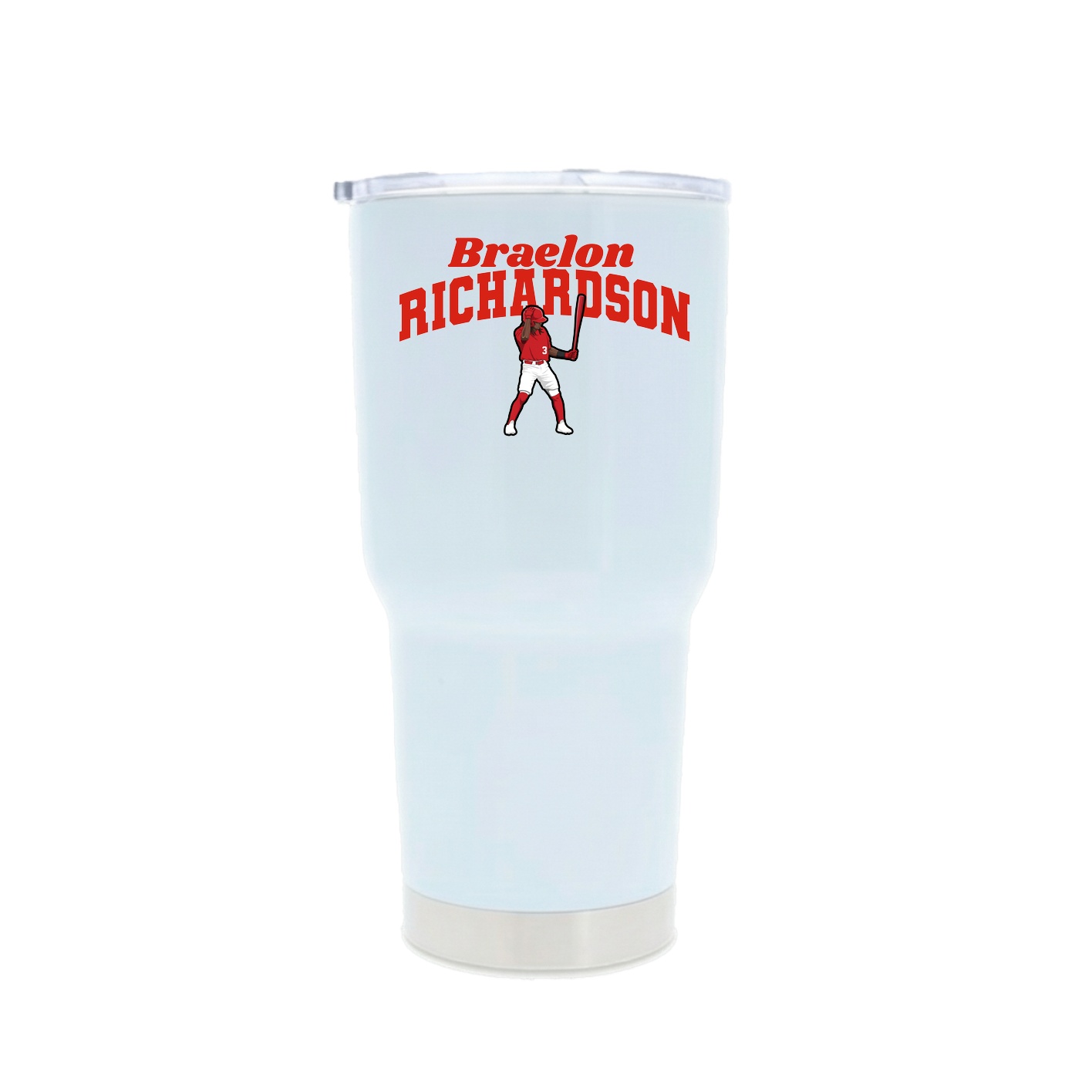 30oz Stainless Steel Tumbler — Signature Arch in White